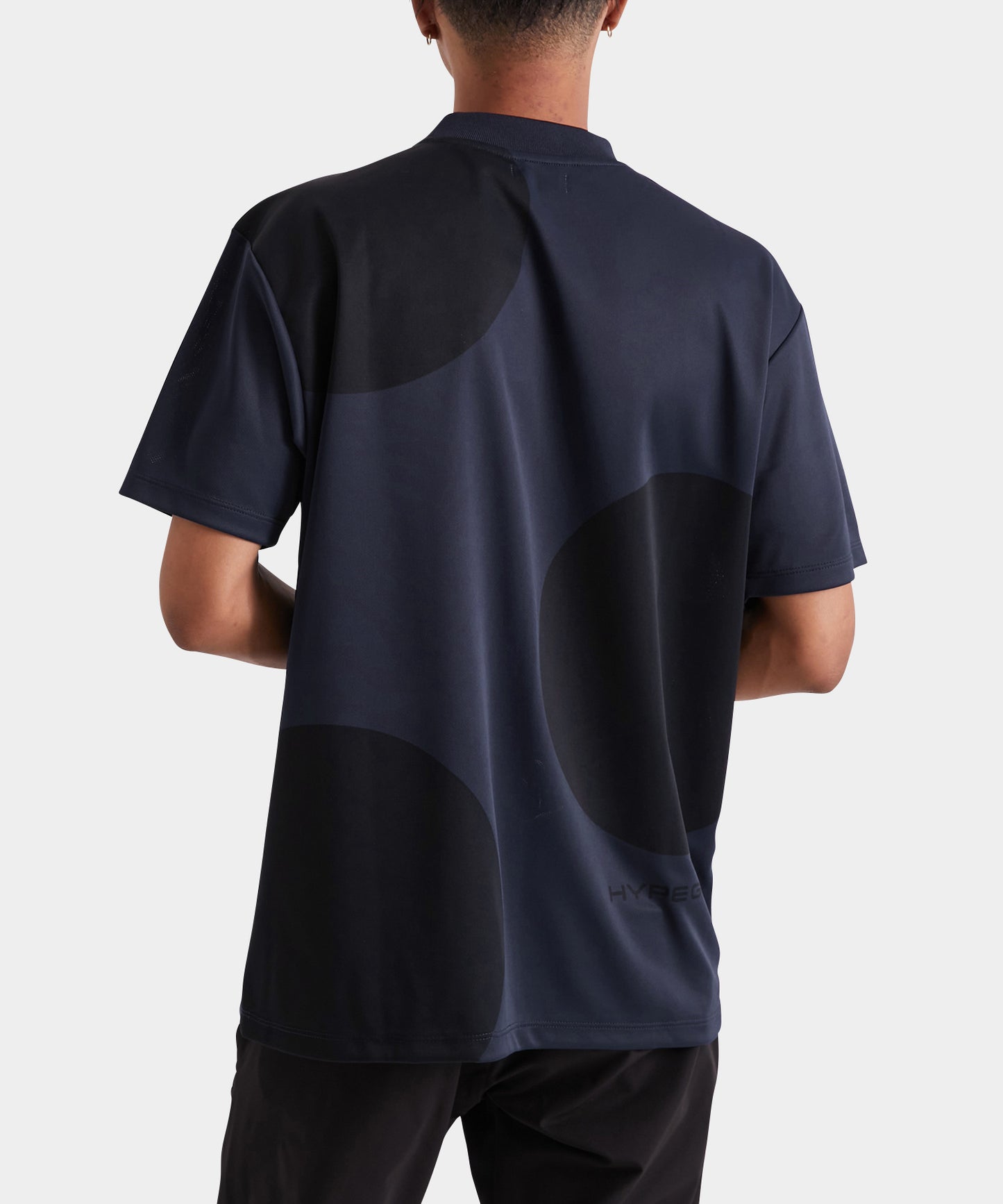 Dot motif mockneck top NAVY