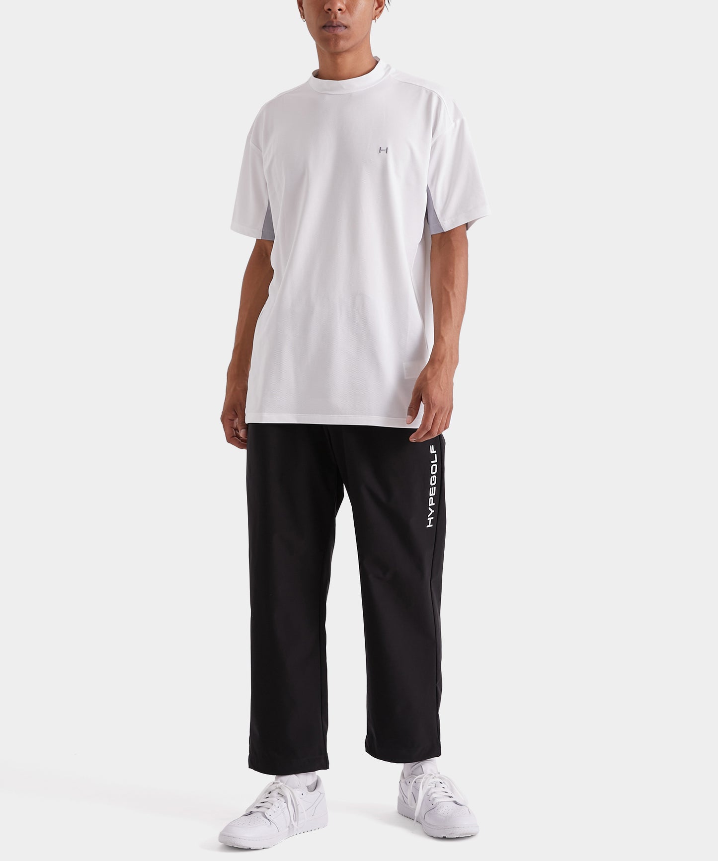 MOCK NECK SHORT SLEEVE WHITE