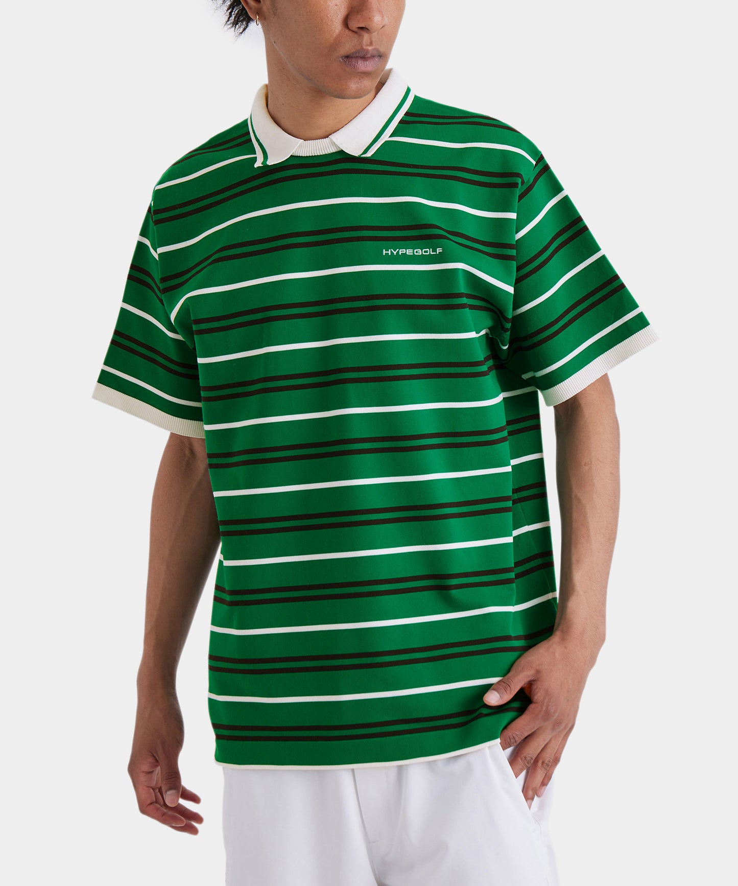 BORDER POLO SHIRTS GREEN