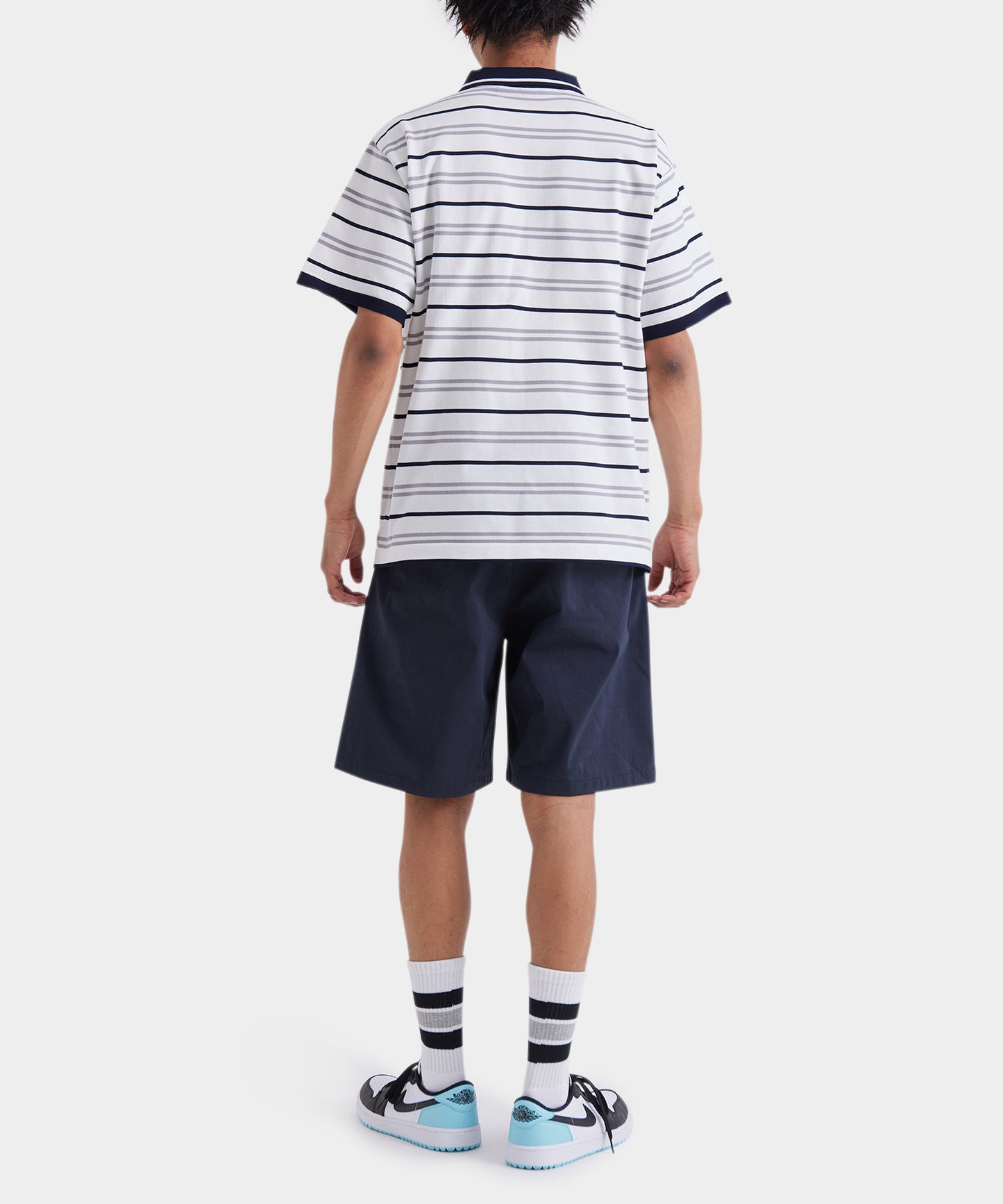 BORDER POLO SHIRTS WHITE