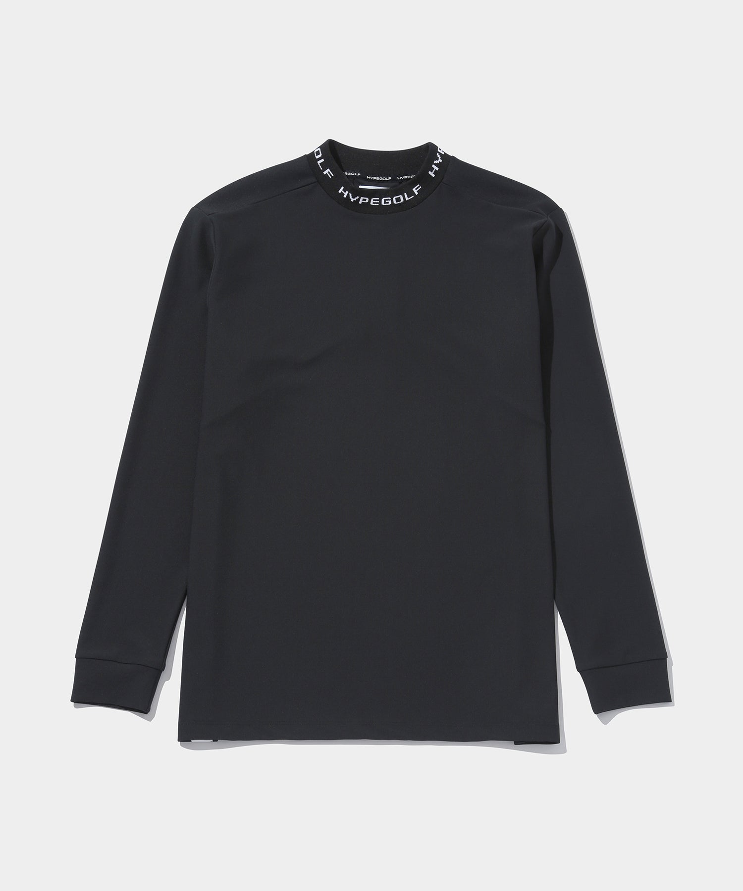 NECK LOGO WAFFLE LONG SLEEVE MOCK SHIRTS BLACK – HYPEGOLF ONLINE STORE