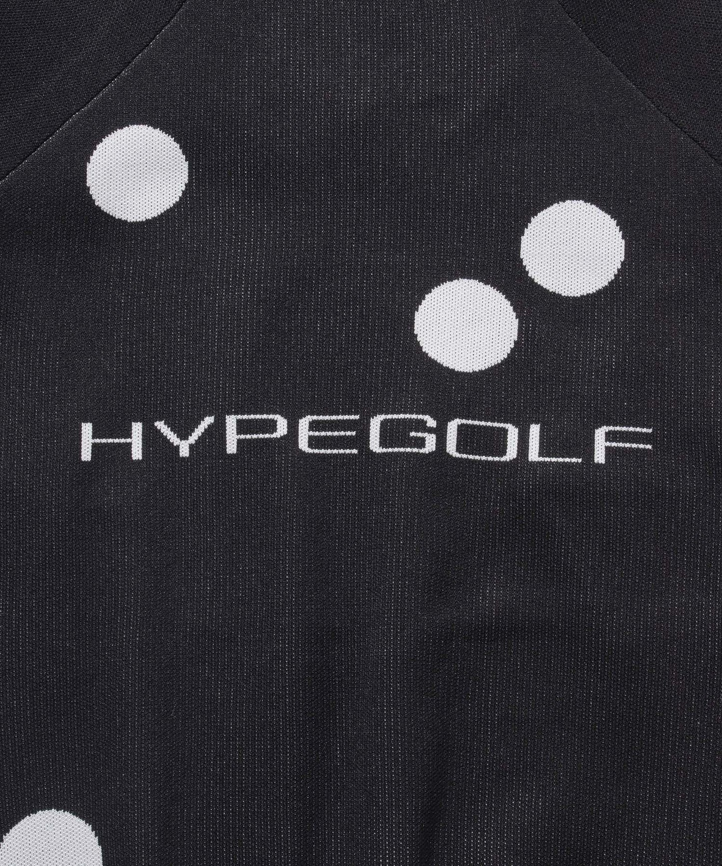 NYLON COMBI KNIT HOODIE BLACK