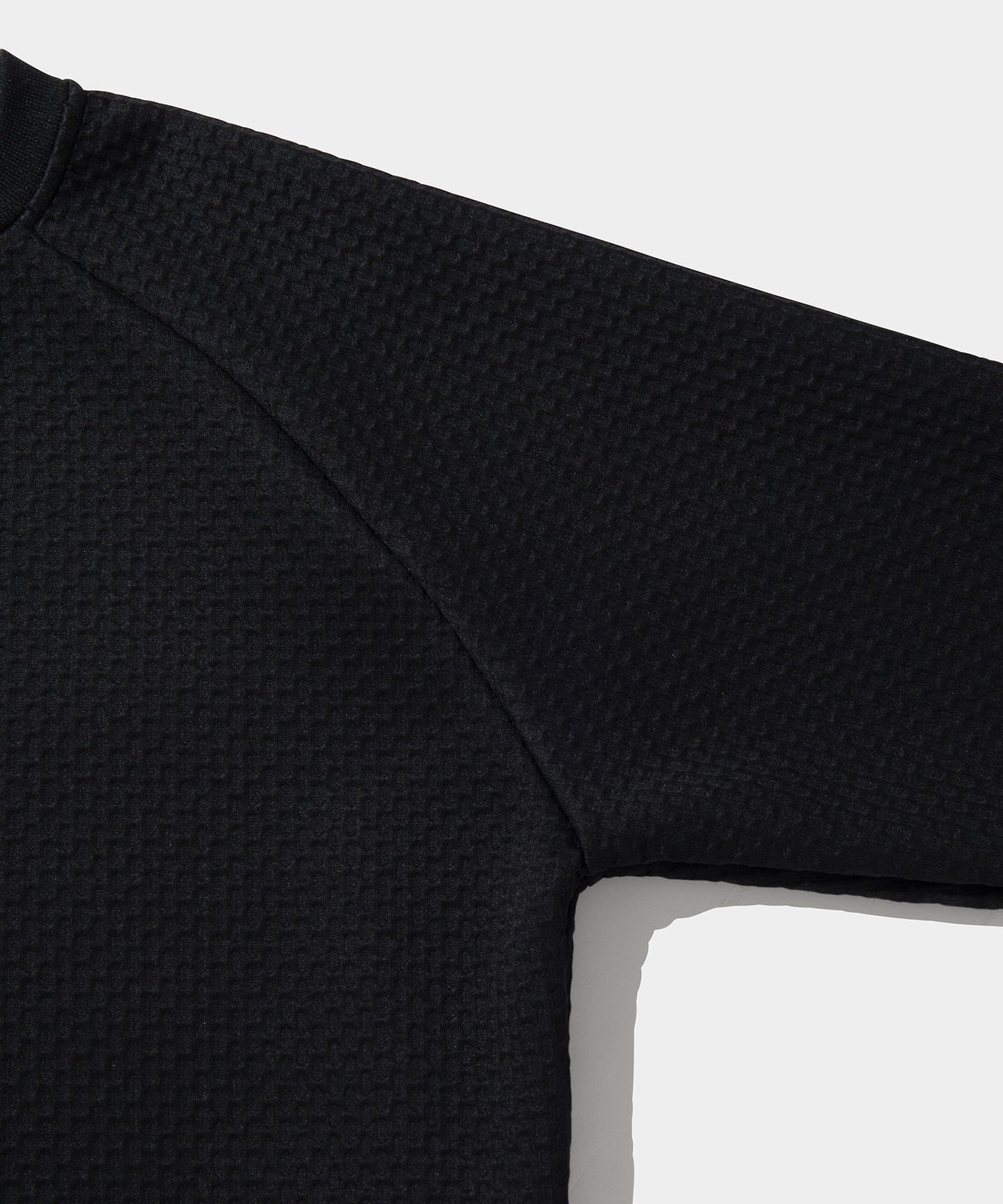 BUMP JERSEY PULL OVER BLACK