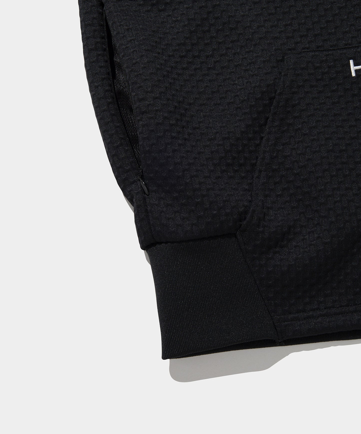 BUMP JERSEY PULL OVER BLACK