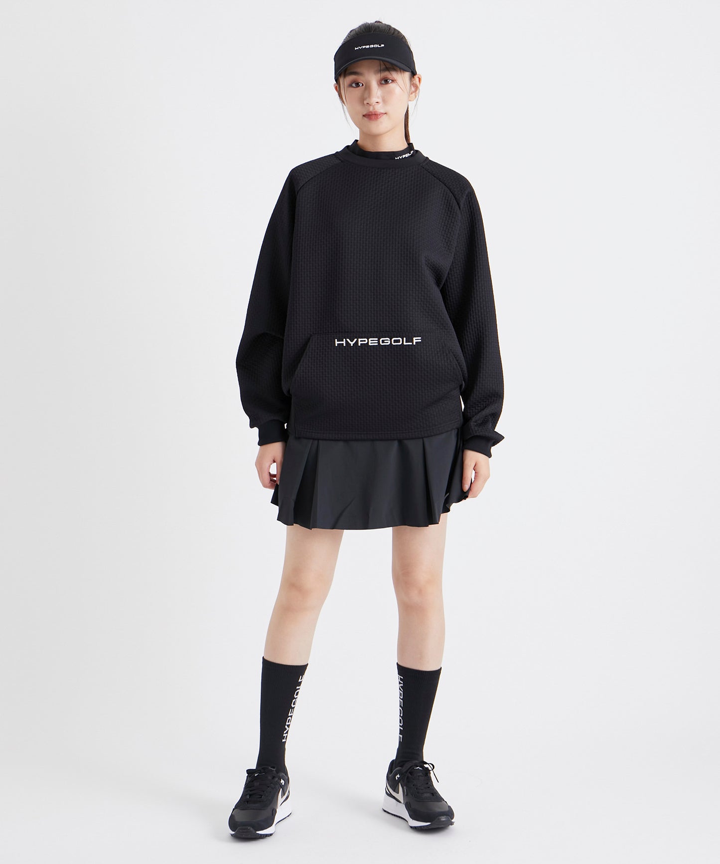 BUMP JERSEY PULL OVER BLACK