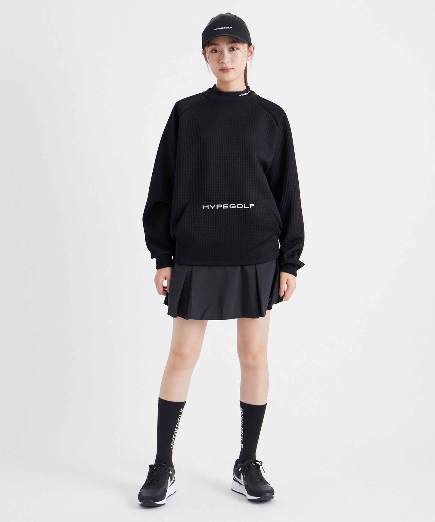 BUMP JERSEY PULL OVER BLACK