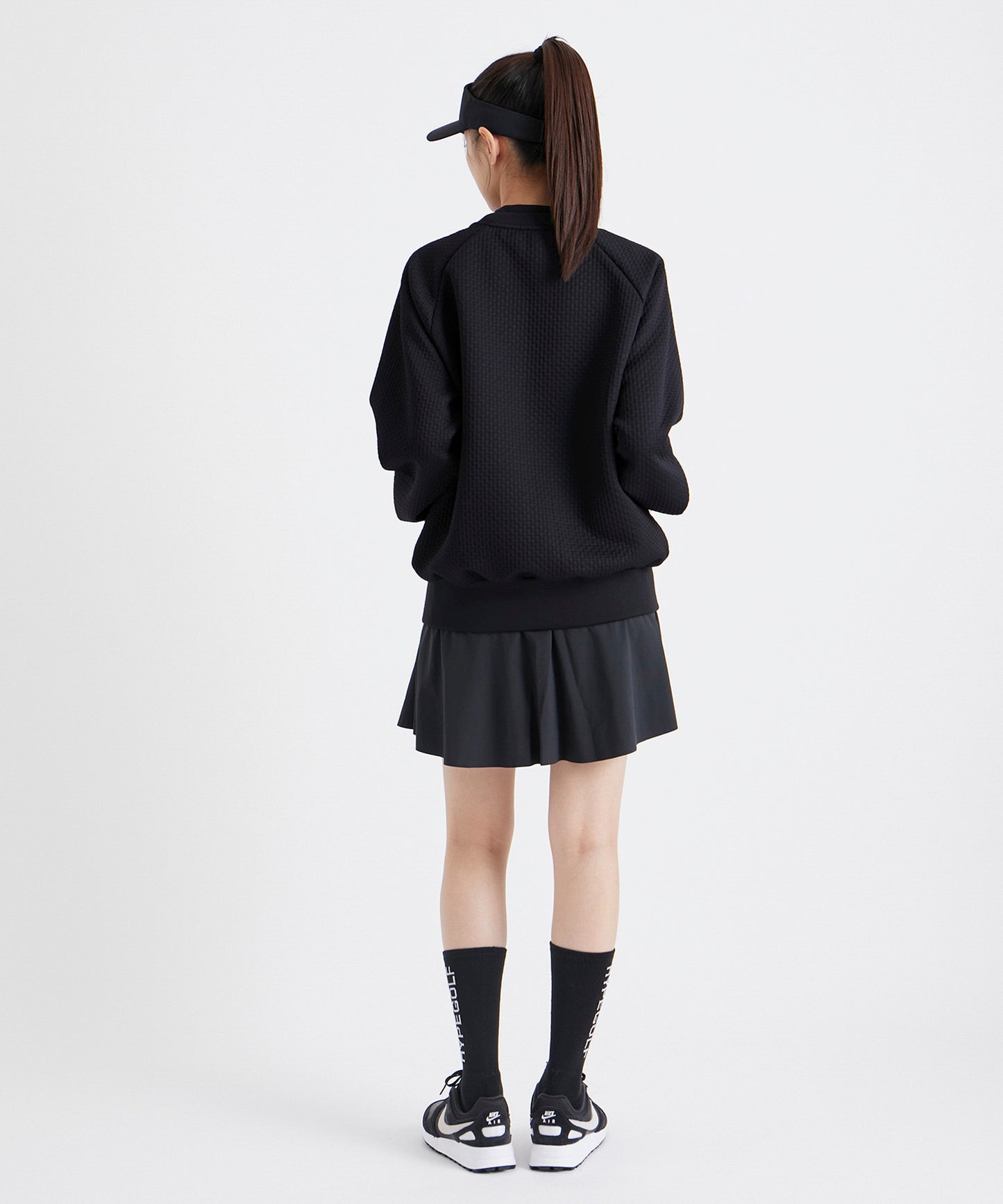 BUMP JERSEY PULL OVER BLACK