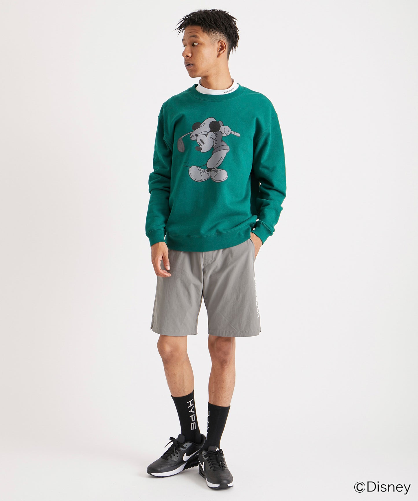 【EC LIMITED】SWEATSHIRT / Mickey Mouse / GREEN