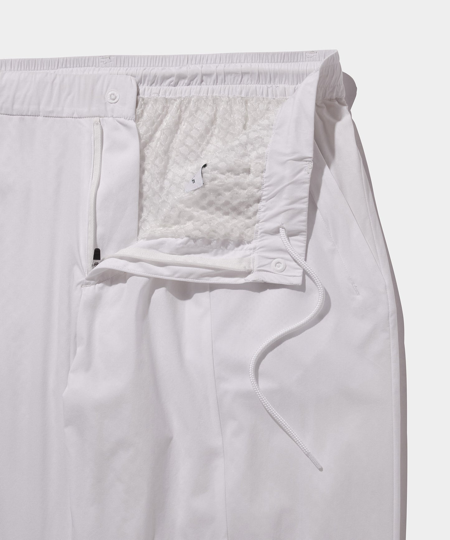 WOVEN NYLON LONG PANTS WHITE