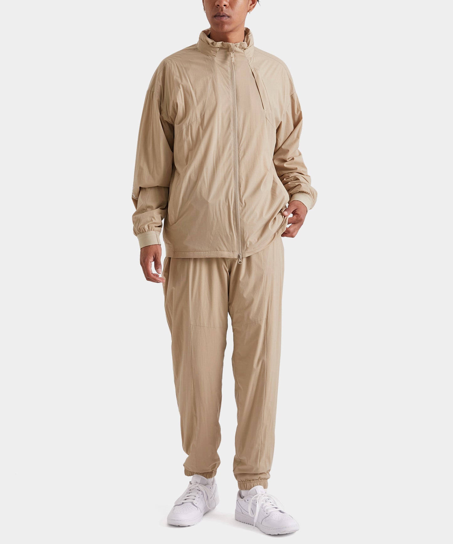 WOVEN NYLON LONG PANTS MOCA