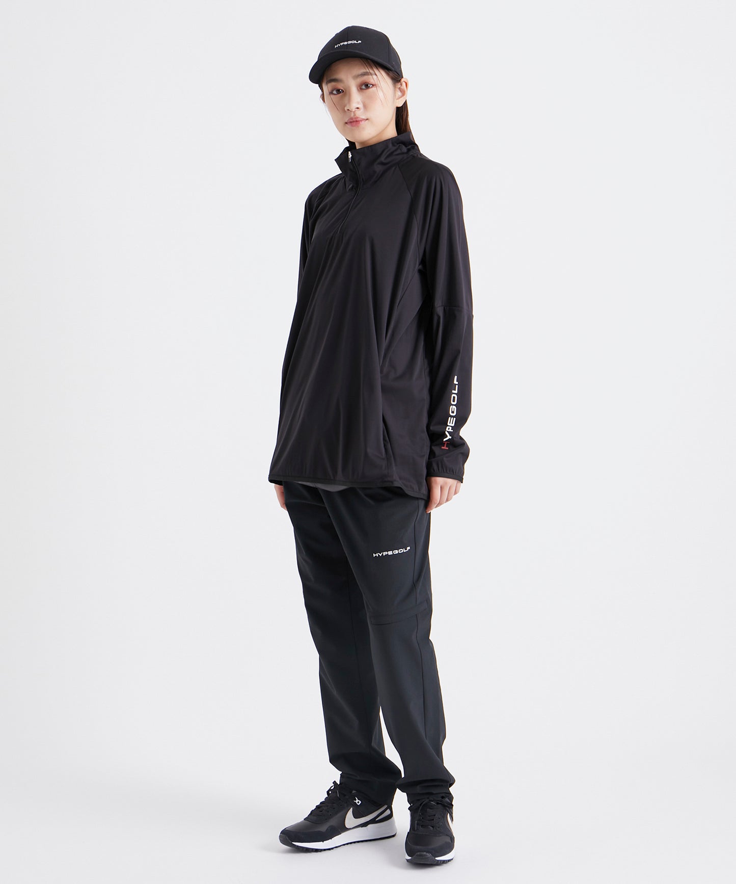 TUCK LONG PANTS BLACK