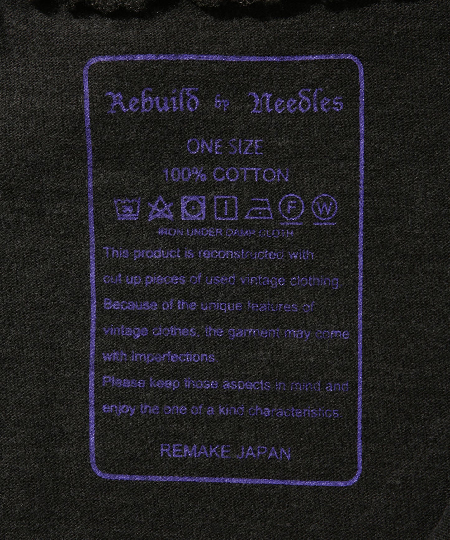 【NEEDLES】3 Cut Wide Baseball Tee - Over Dye BLACK
