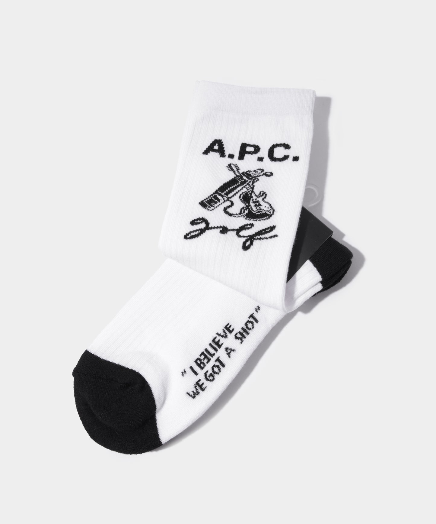 A.P.C.GOLF JEAN SOCKS WHITE