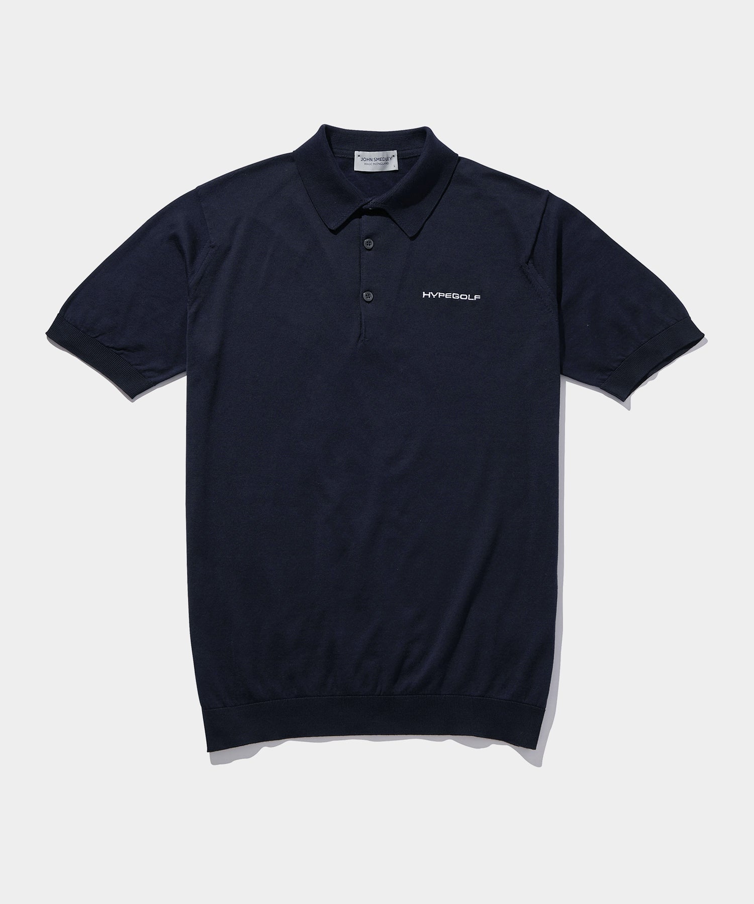 HYPEGOLF × JOHN SMEDLEY KNIT POLO NAVY – HYPEGOLF ONLINE STORE