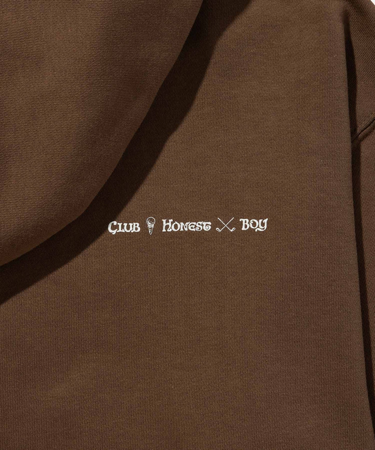 CLUB HONEST BOY SWEAT HOODIE BROWN