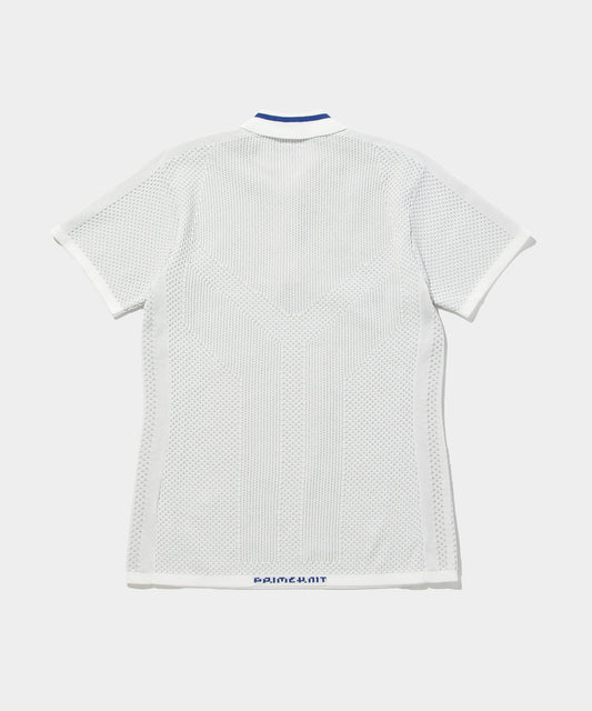adidas women's PRIMEKNIT ジャカード 半袖ポロシャツ WHITE