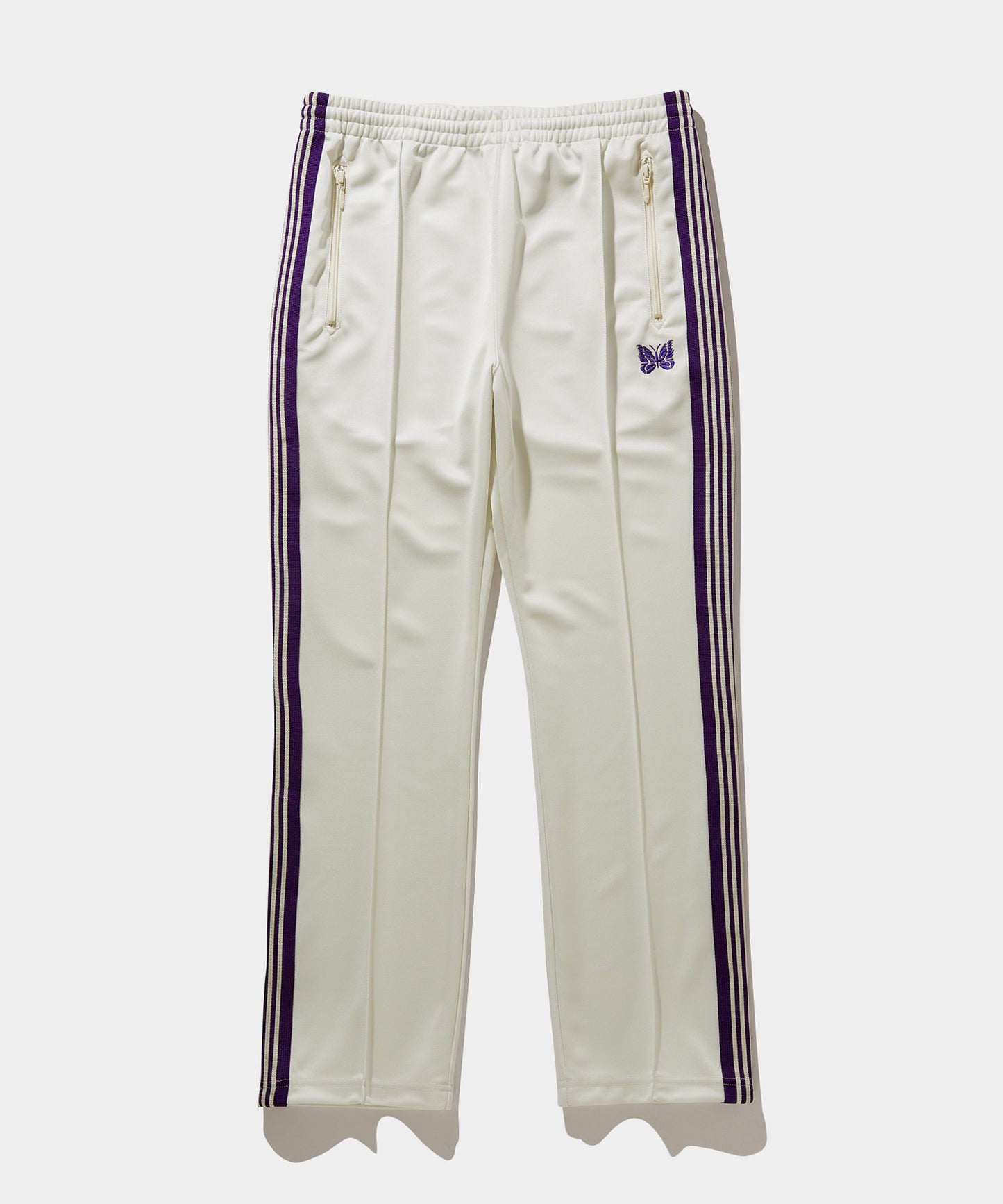 NEEDLES Narrow Track Pants / Poly Smooth WHITE