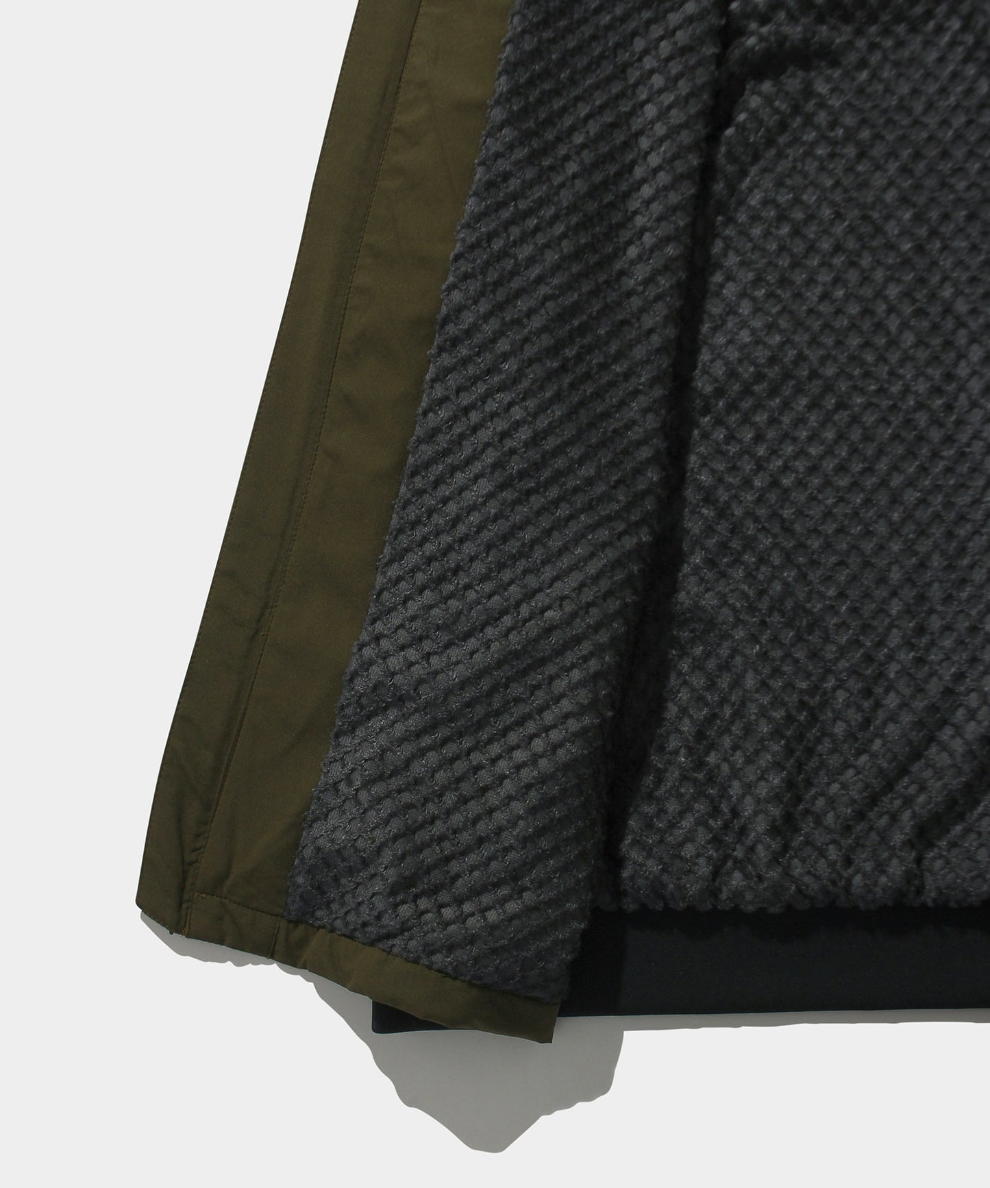 WOVEN HOODIE VEST OLIVE