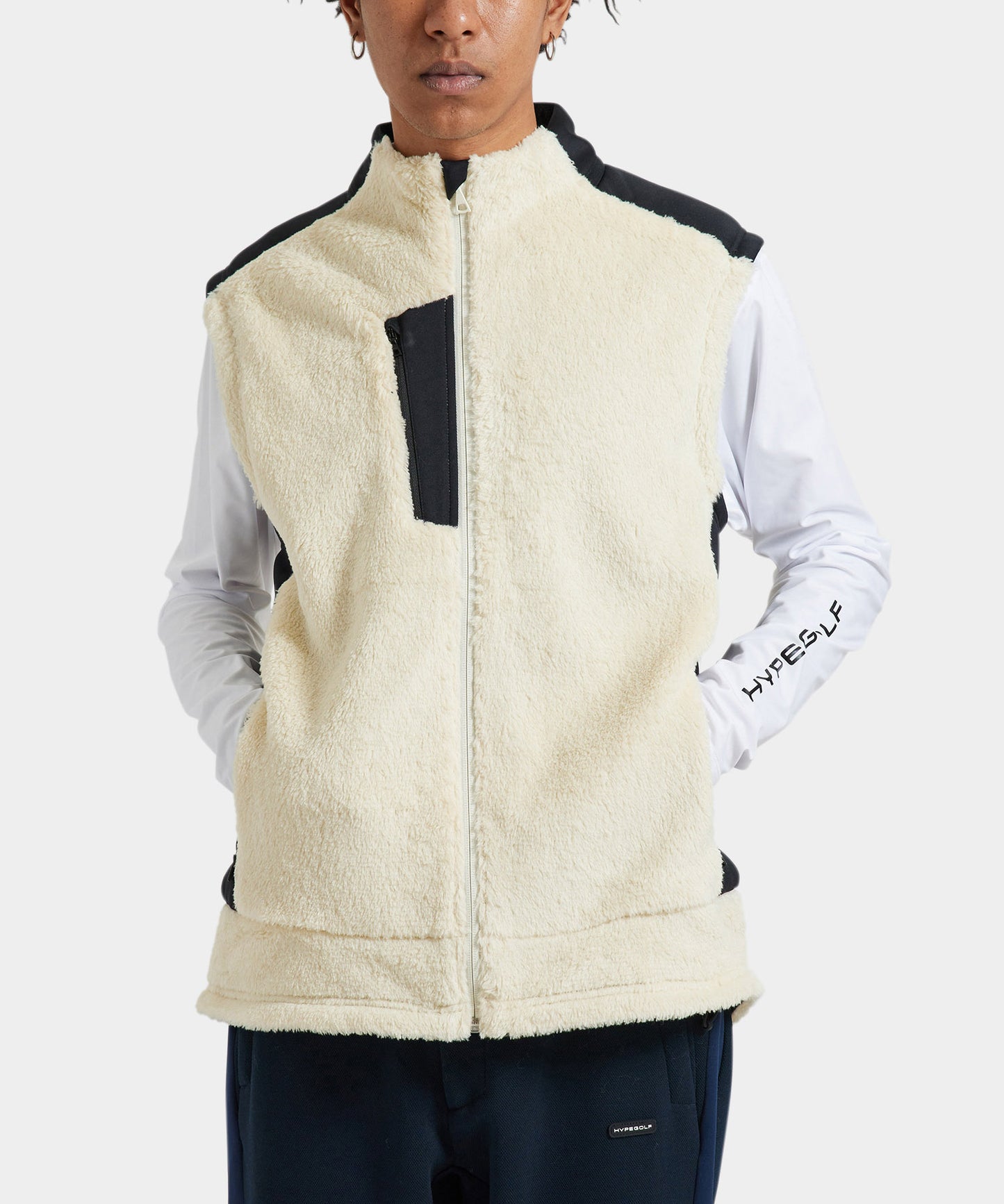 FLEECE VEST WHITE