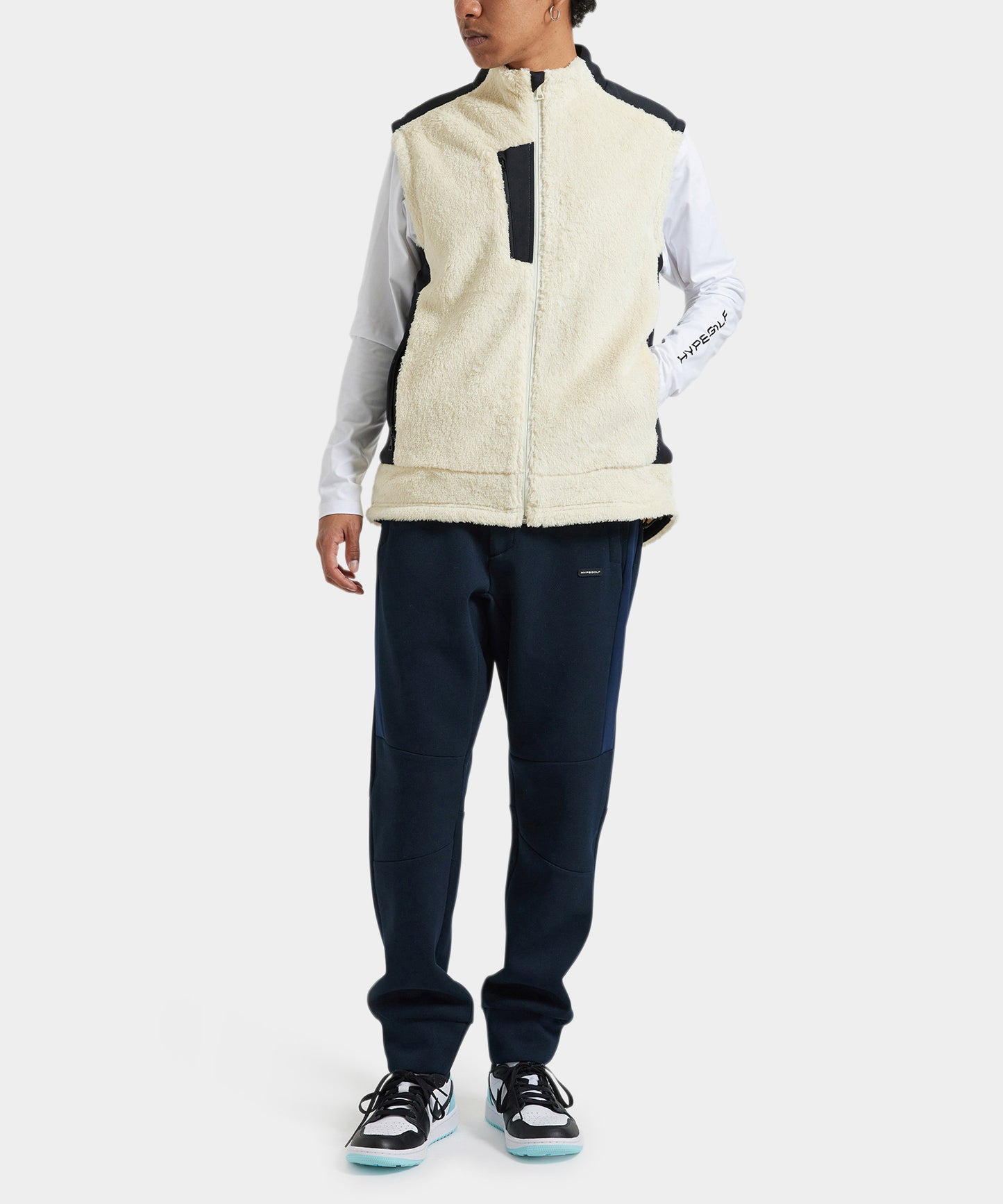 FLEECE VEST WHITE