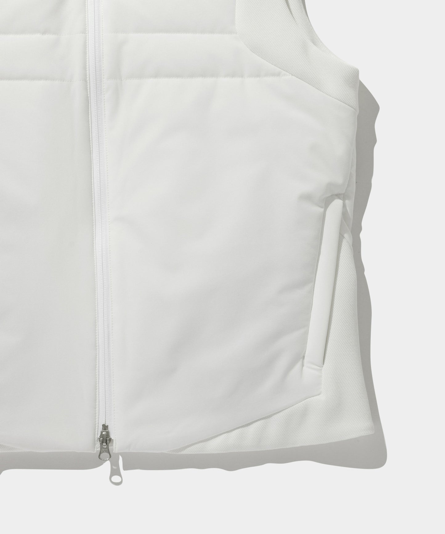 PADDING ZIP-UP VEST WHITE