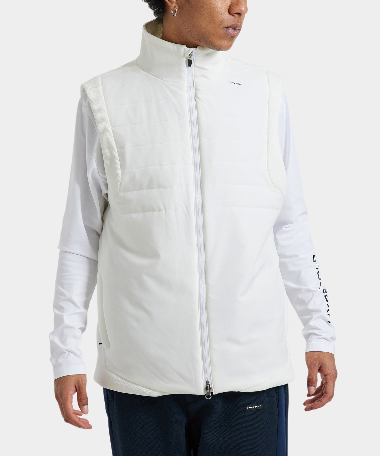 PADDING ZIP-UP VEST WHITE