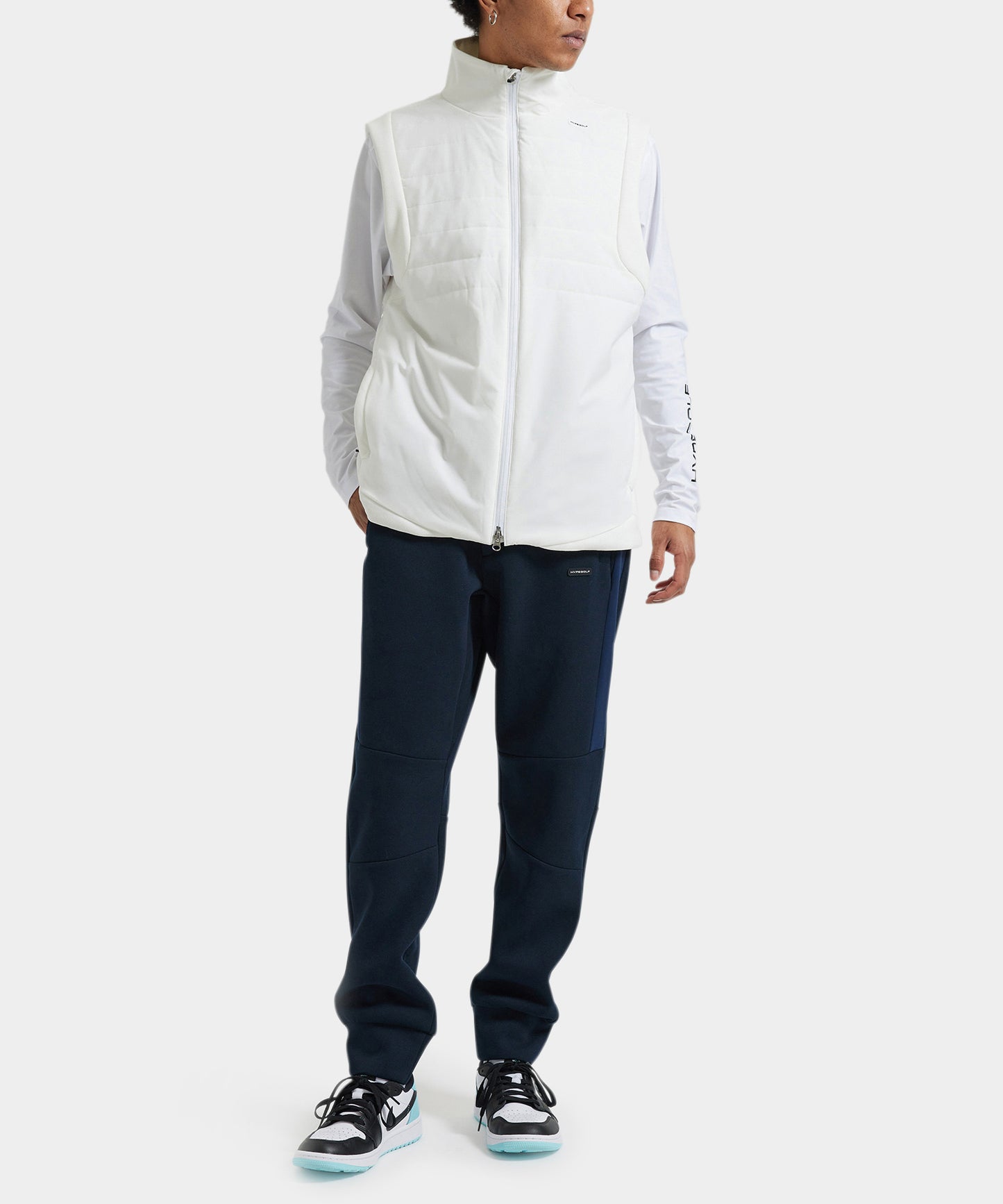 PADDING ZIP-UP VEST WHITE
