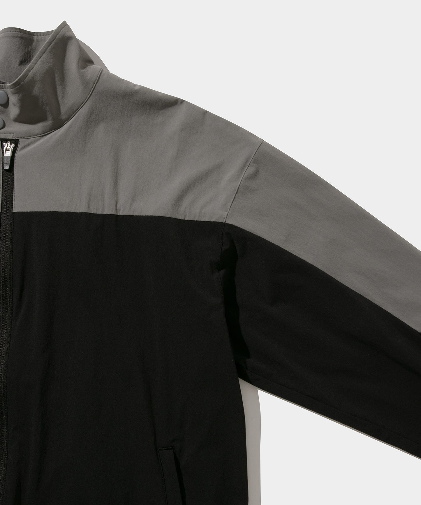 Bicolored Zip Jacket BLKxGRY