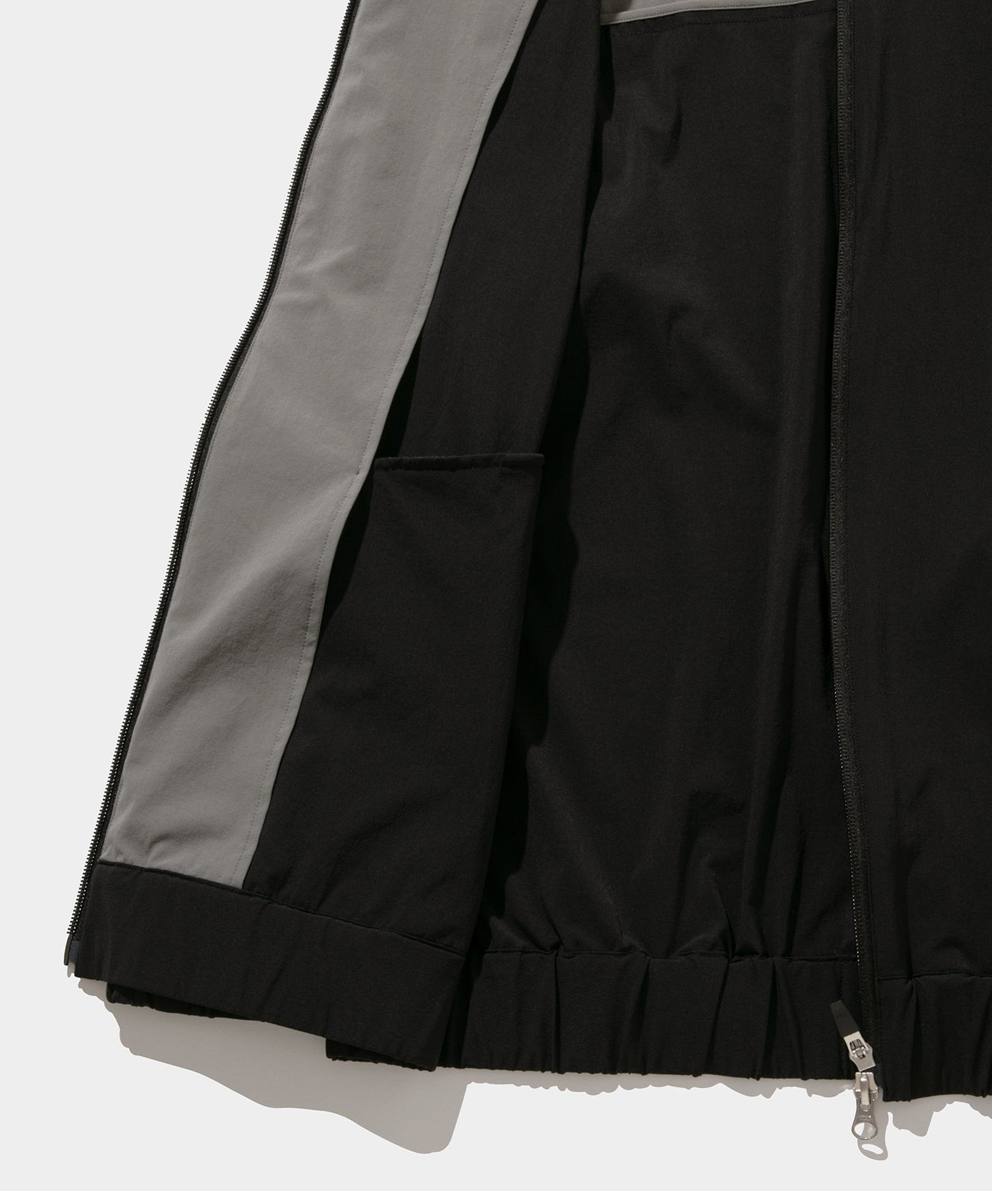 Bicolored Zip Jacket BLKxGRY