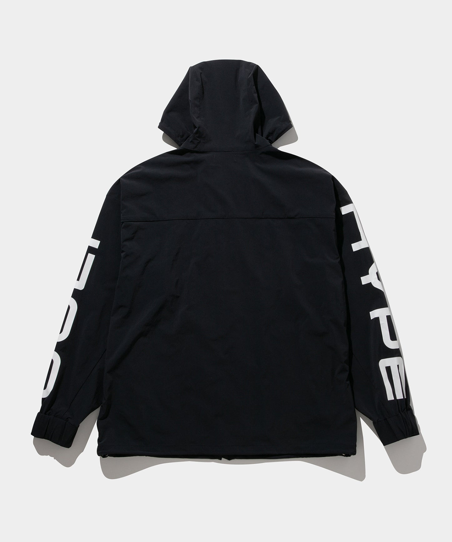 Woven Zip Hooded Jacket BLACK