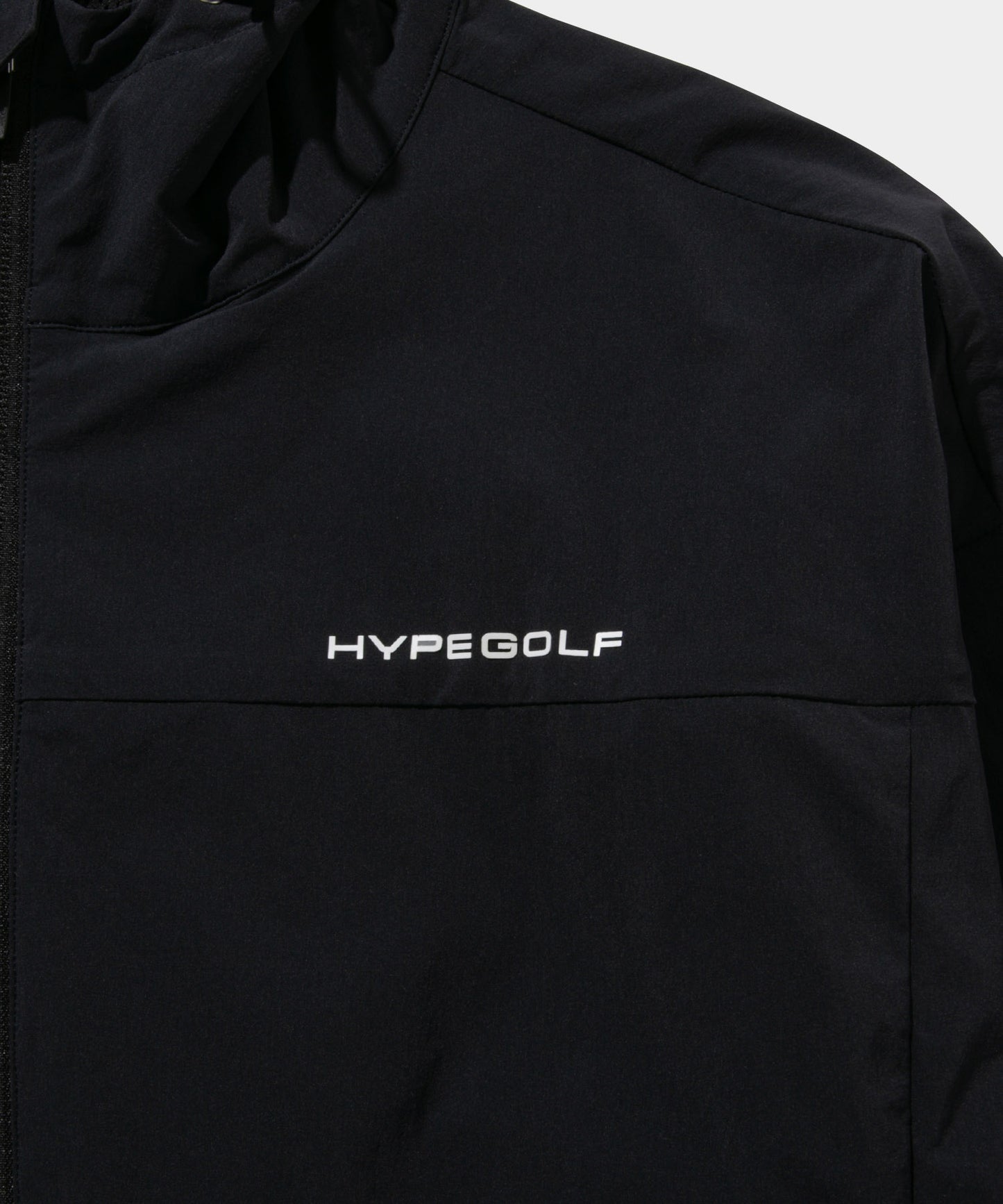 Woven Zip Hooded Jacket BLACK