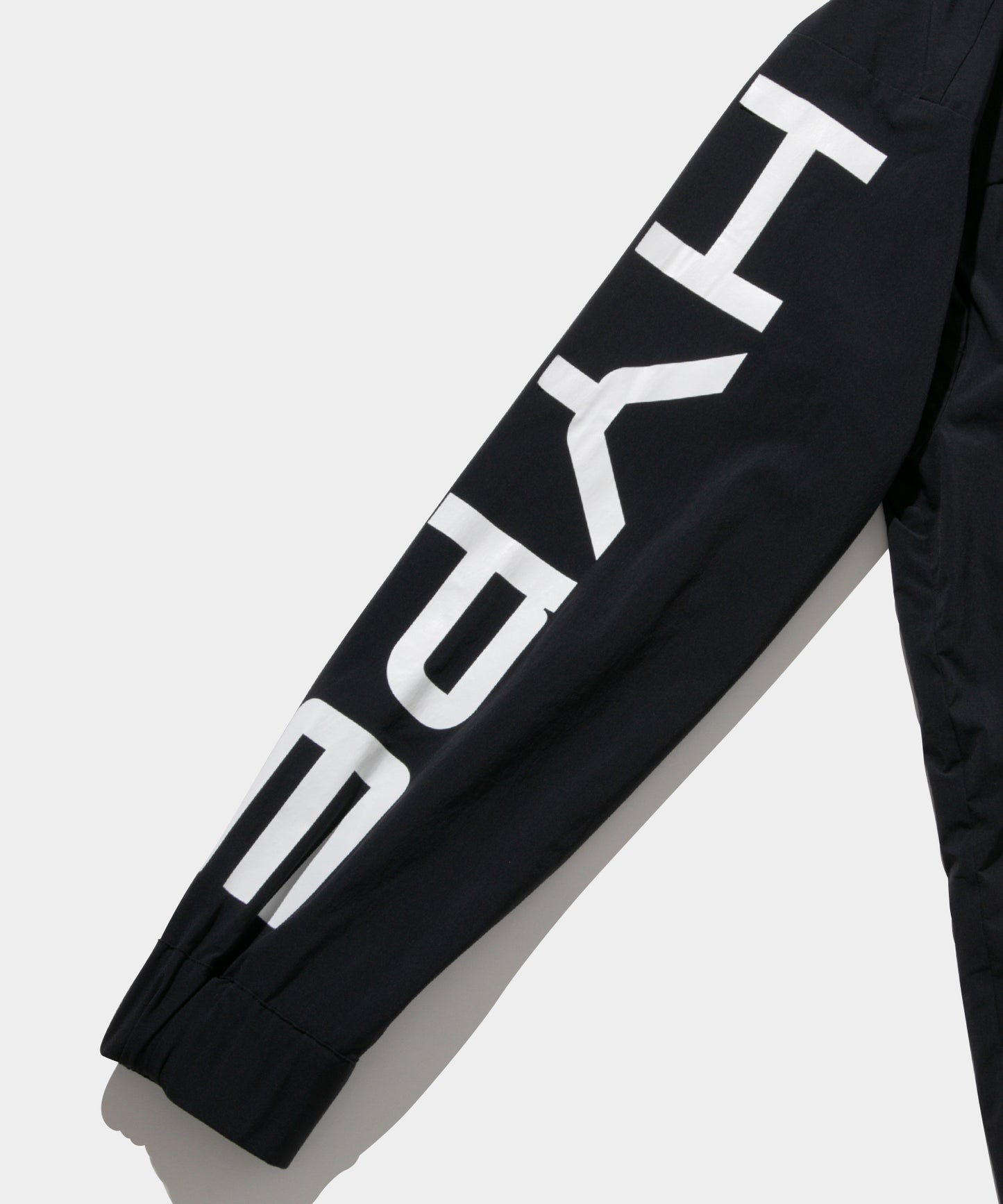 Woven Zip Hooded Jacket BLACK