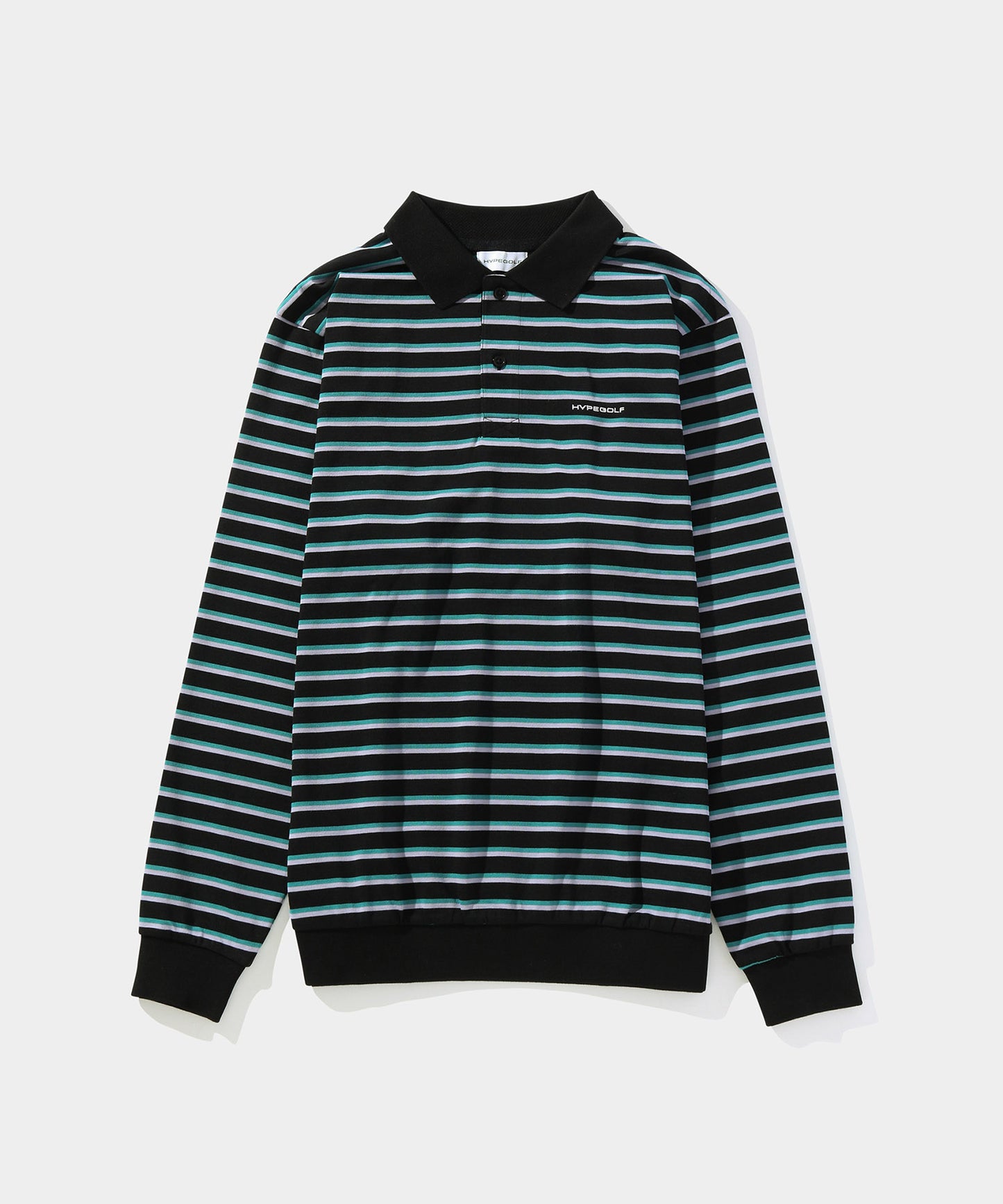 Colored stripe POLO BLACK