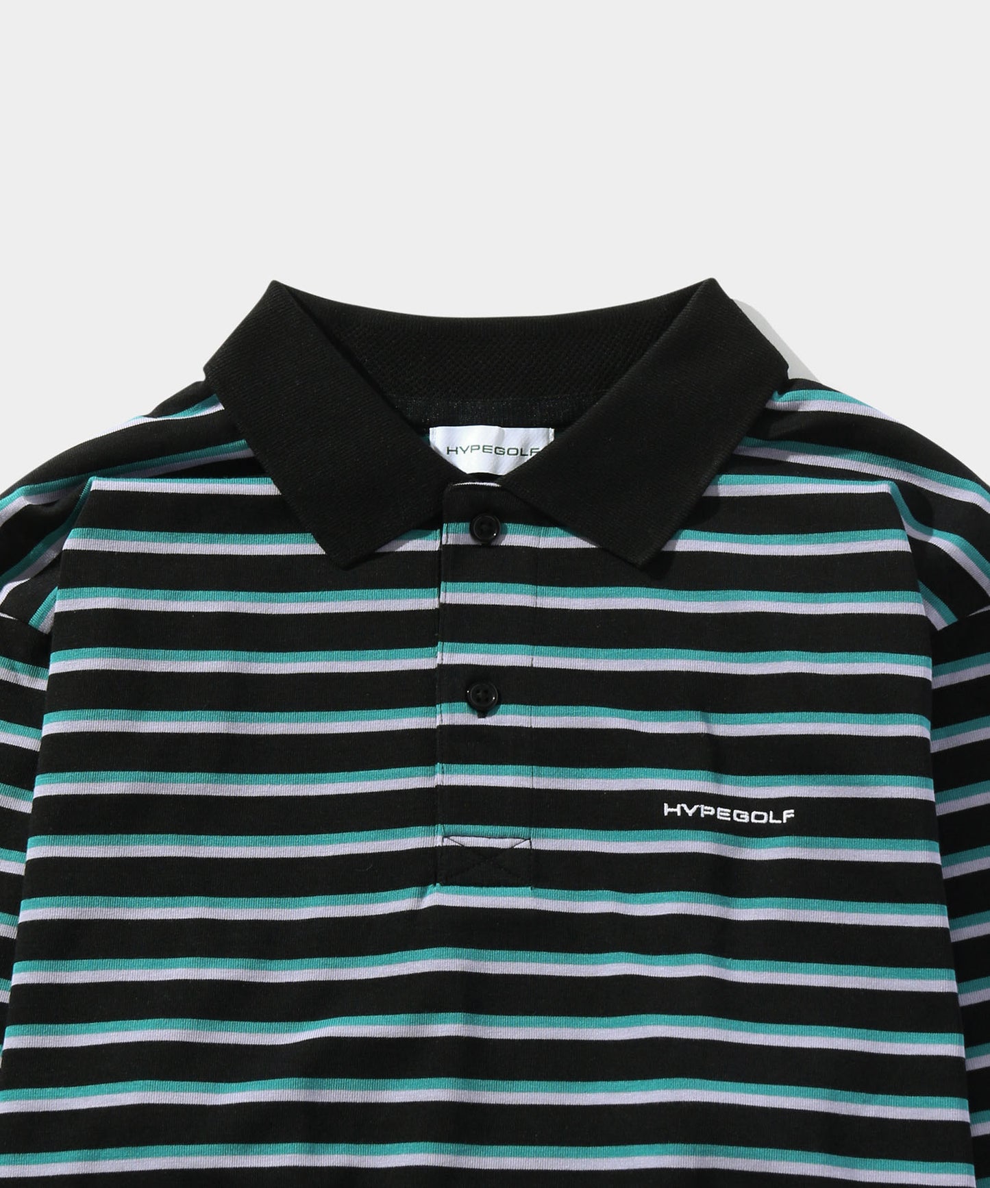 Colored stripe POLO BLACK