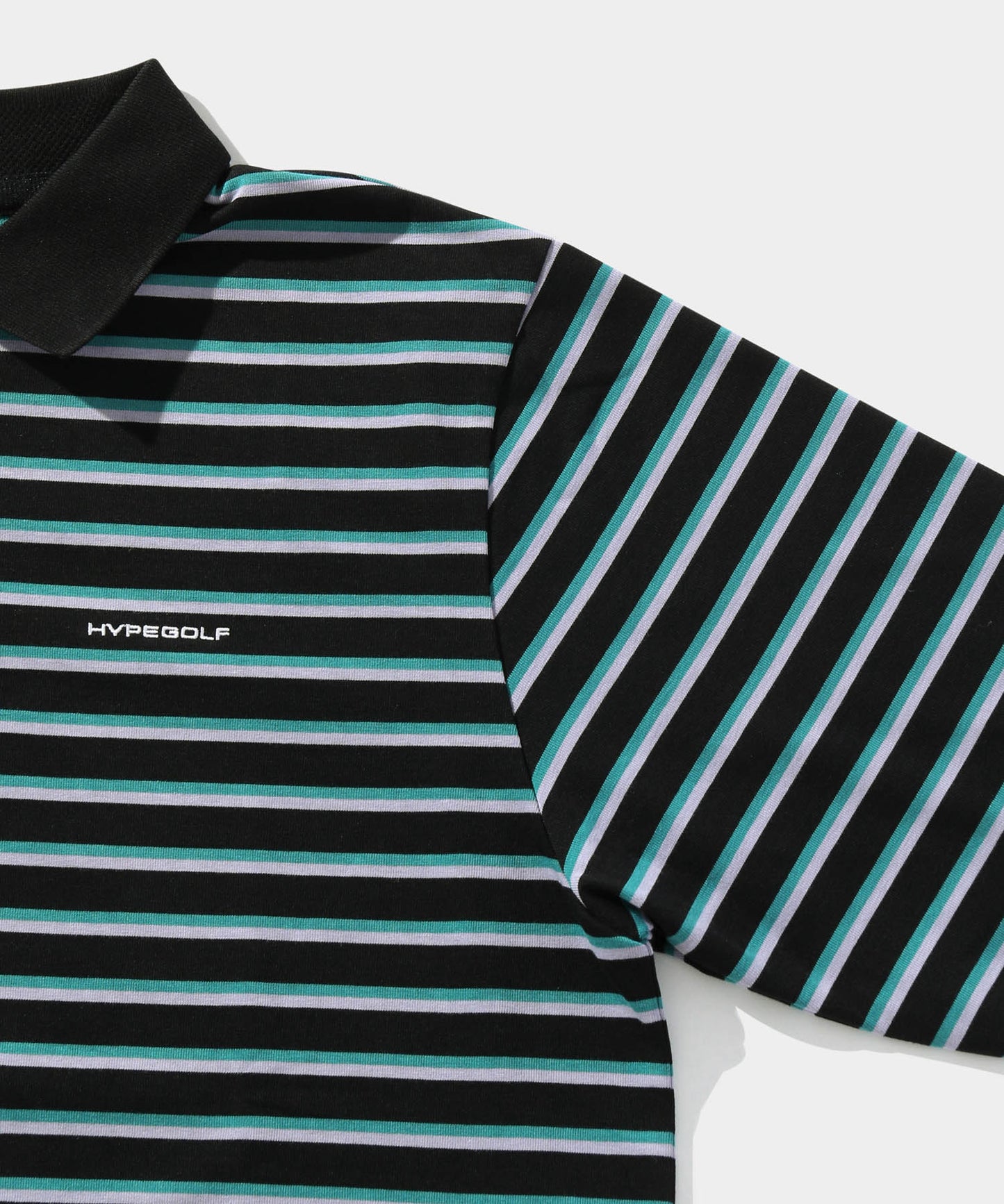 Colored stripe POLO BLACK
