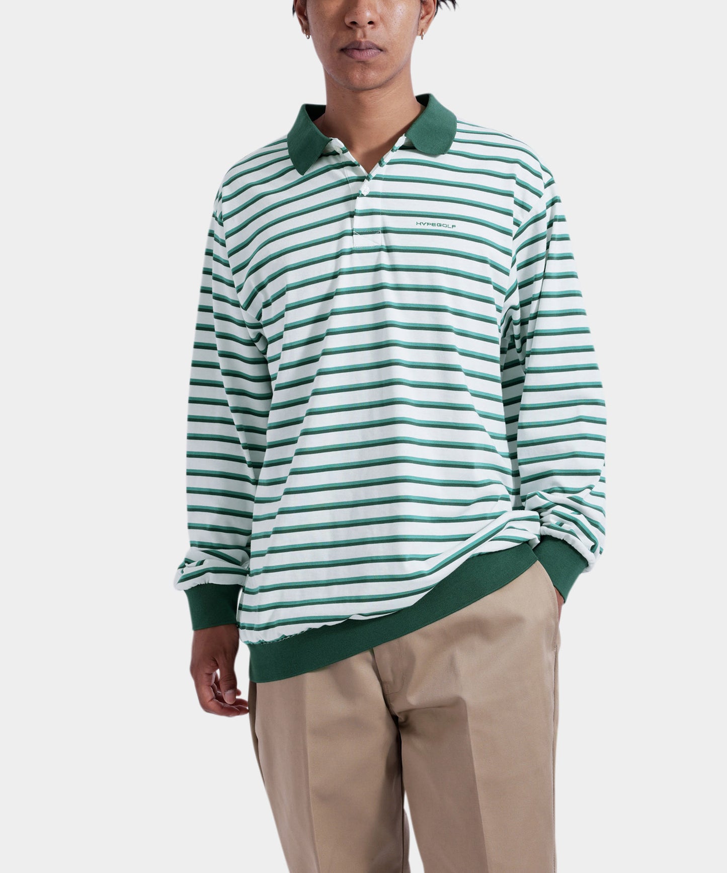 Colored stripe POLO WHITE