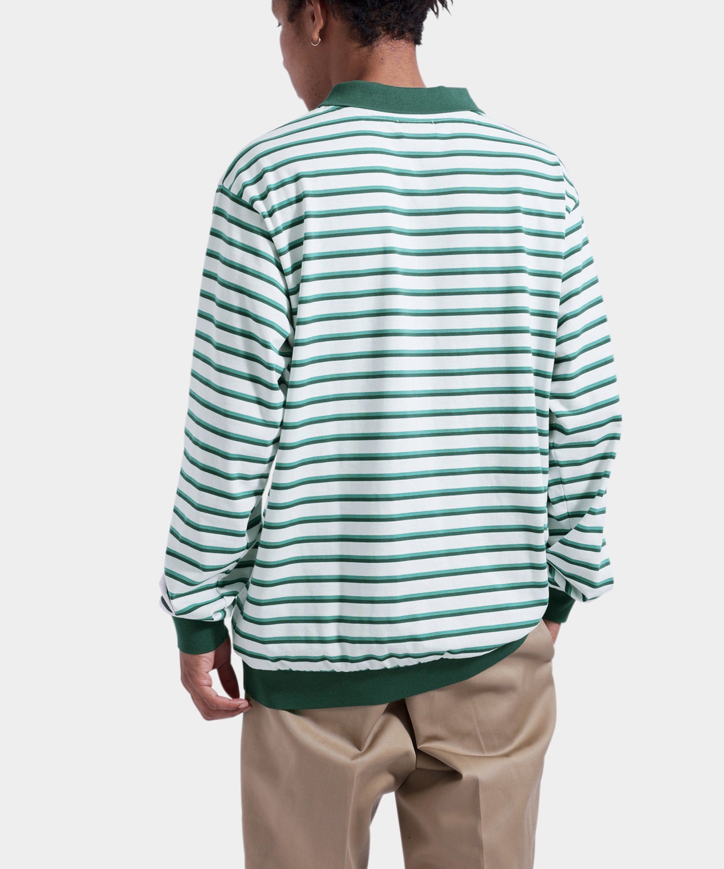 Colored stripe POLO WHITE