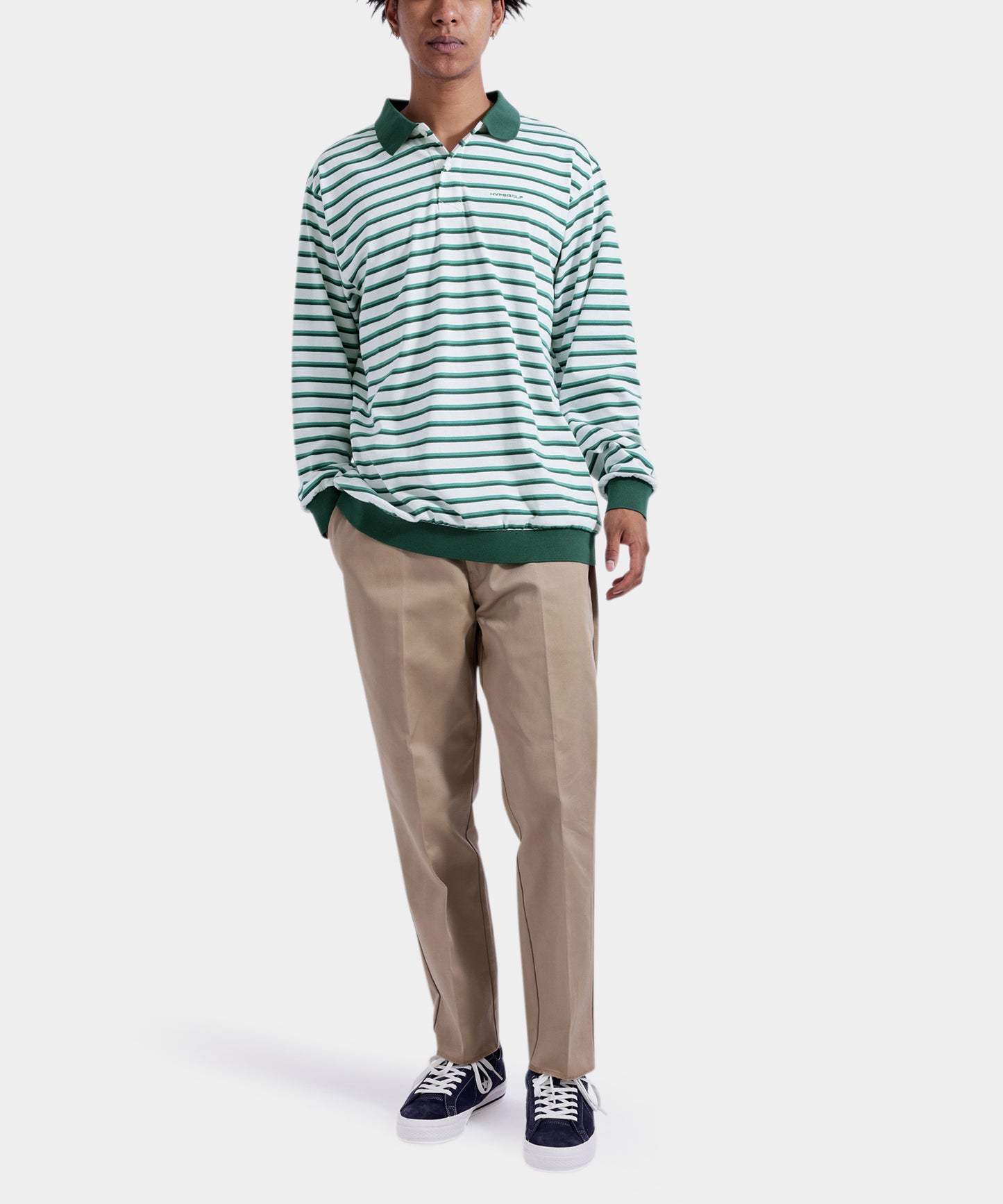 Colored stripe POLO WHITE
