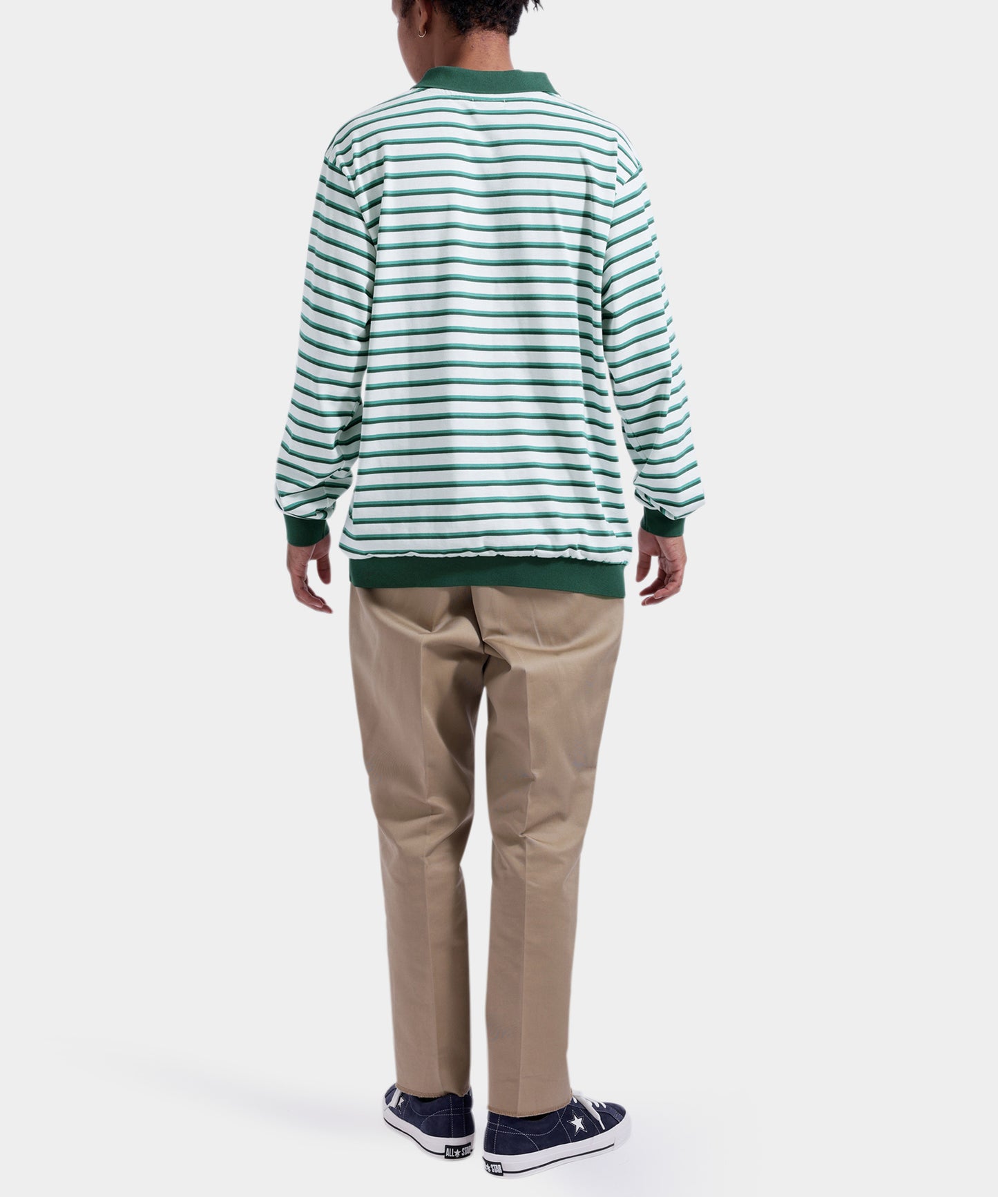 Colored stripe POLO WHITE