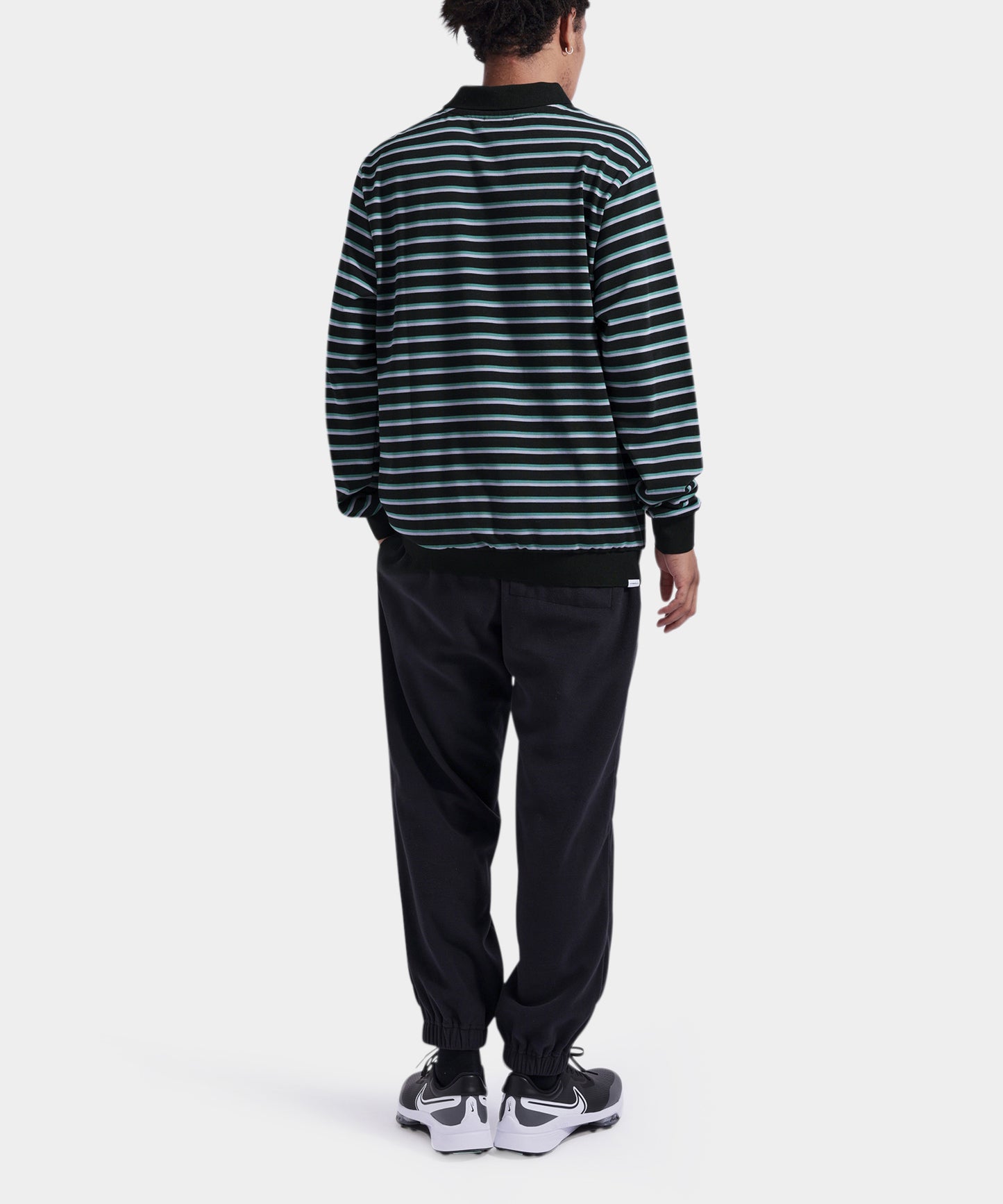 Colored stripe POLO BLACK