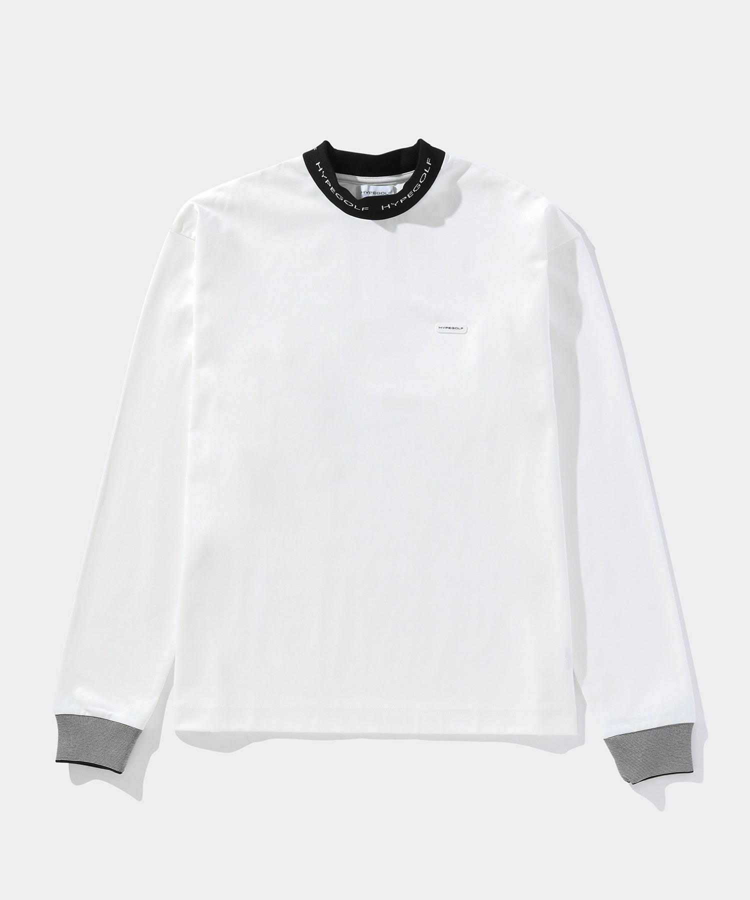 Logo mockneck top long sleeve WHITE – HYPEGOLF ONLINE STORE