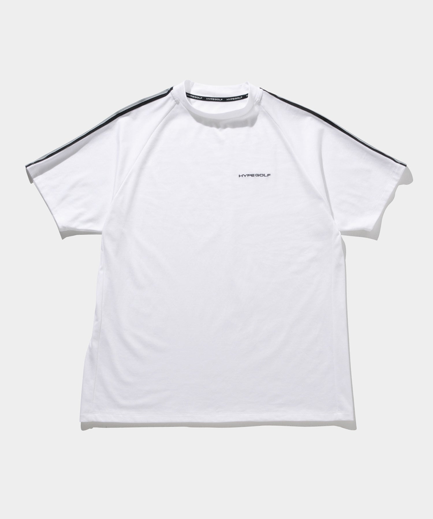 HYPE GOLF ハイプゴルフ 半袖 Tシャツ L ホワイト ワンポイント SHOULDER STRIPE SHORT SLEEVE MOCK NECK WHITE – HYPEGOLF