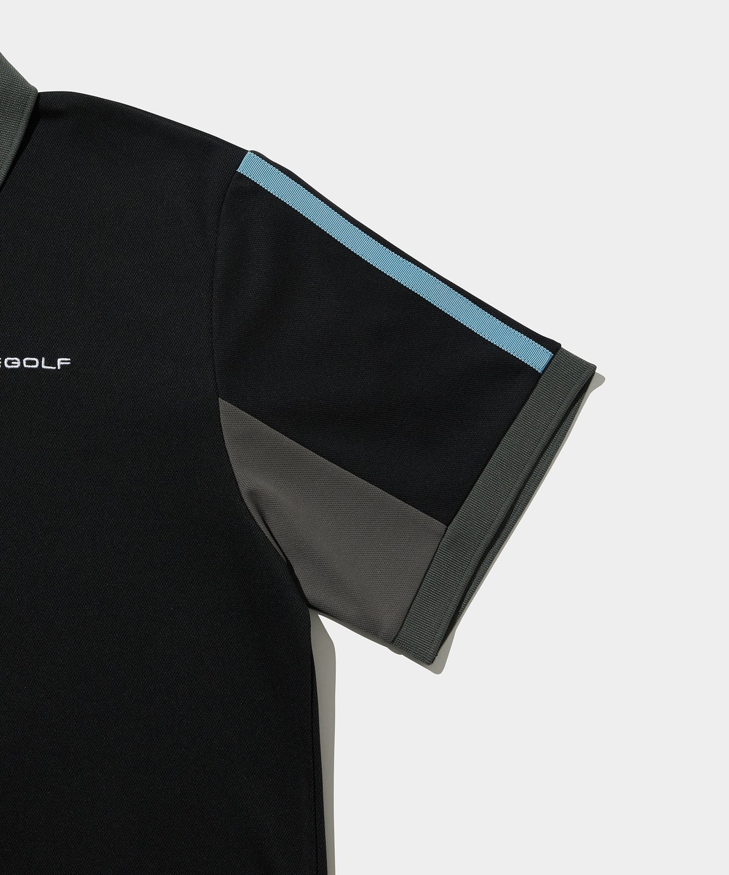 COLOR LINE SHORT SLEEVE POLO BLACK