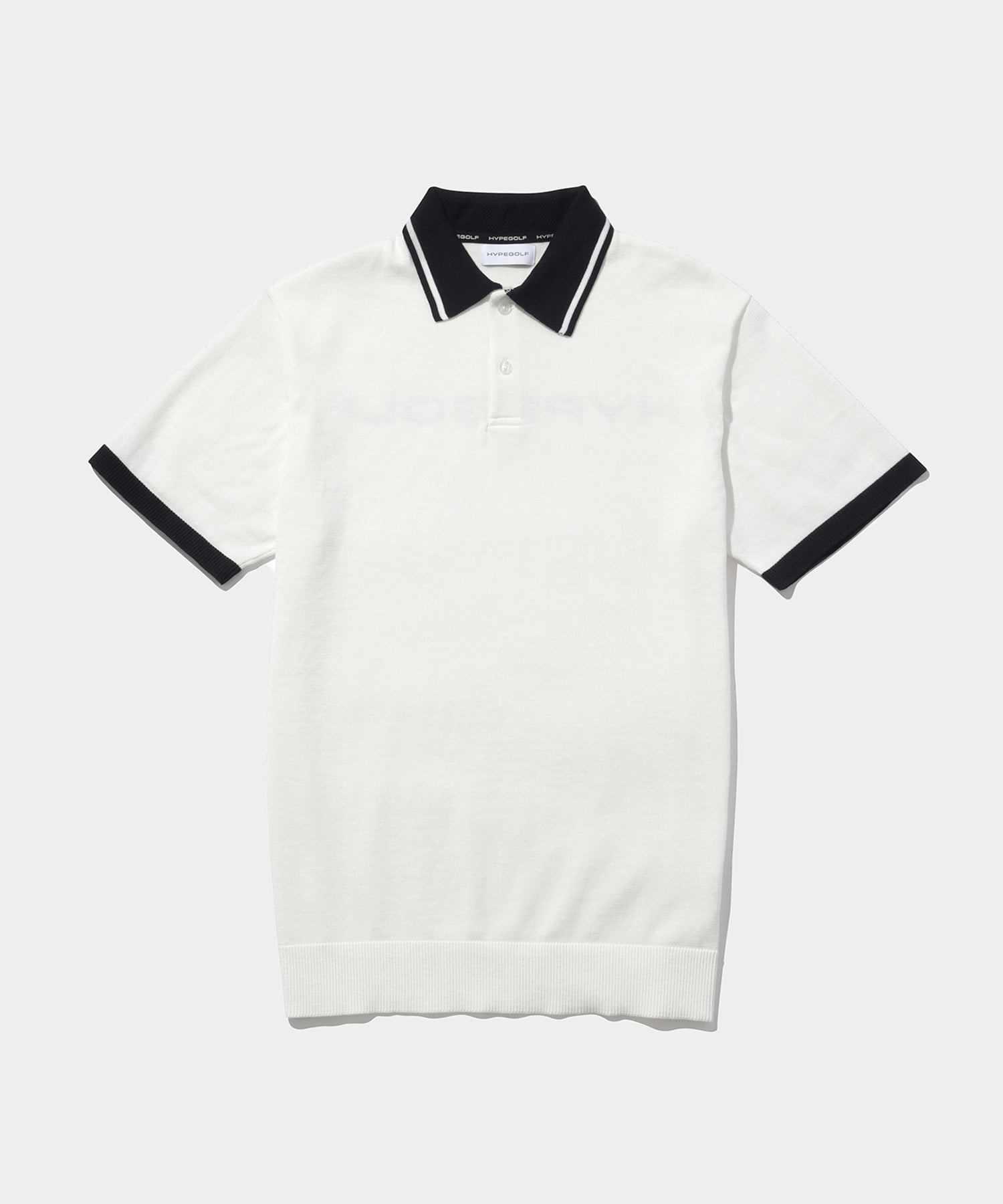 KNIT POLO SHIRTS WHITE – HYPEGOLF ONLINE STORE