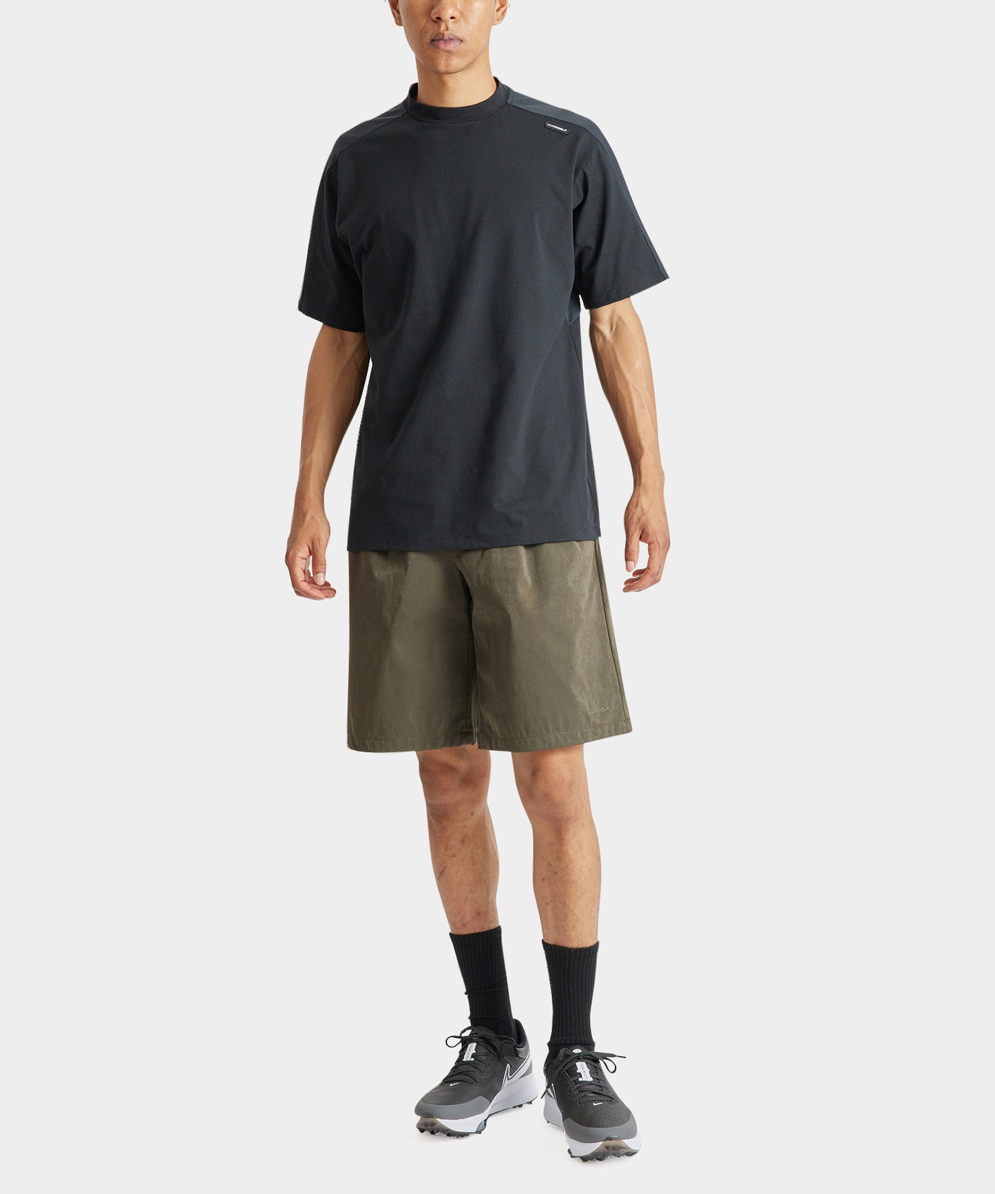 Nylonjersey Printed logo shorts OLIVE