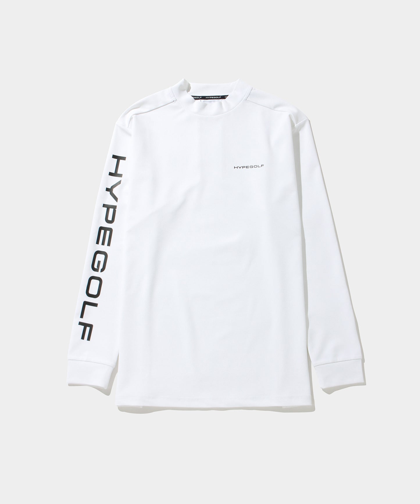 UV waffle mockneck top long sleeve WHITE