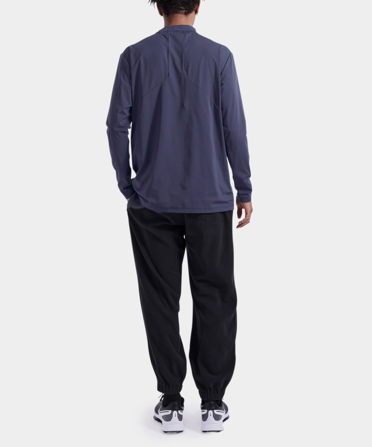 UV stretch mockneck top long sleeve NAVY