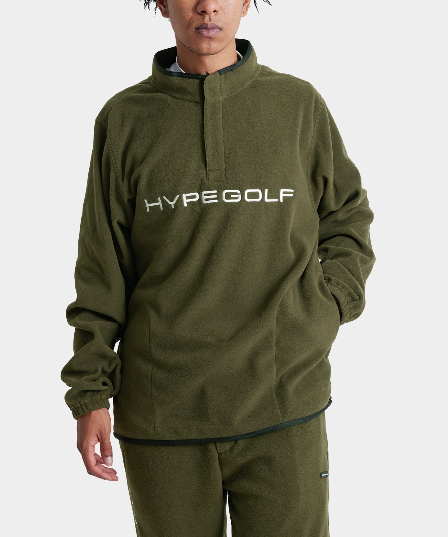 FLEECE HALF ZIP JACKET KHAKI