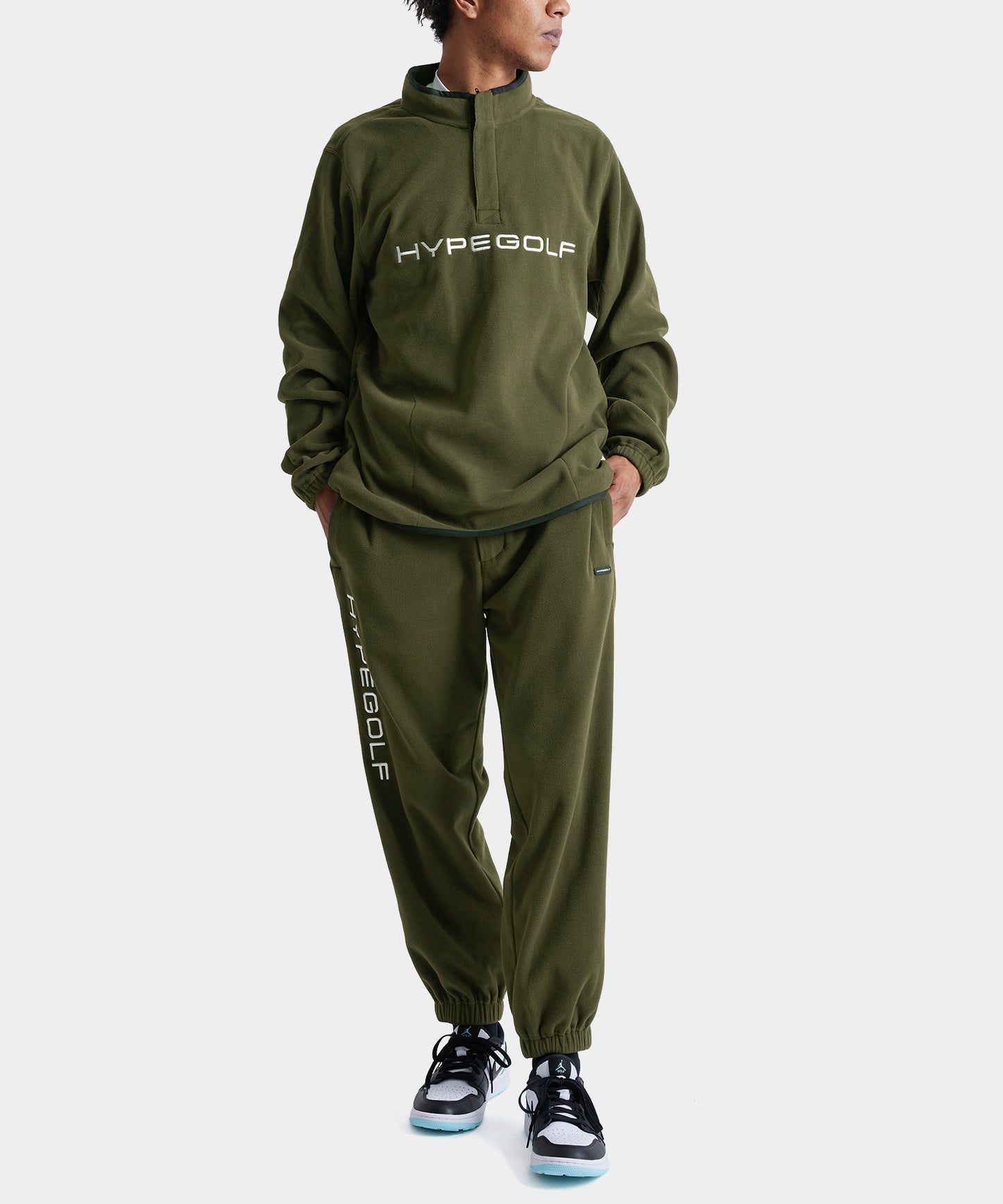 FLEECE HALF ZIP JACKET KHAKI