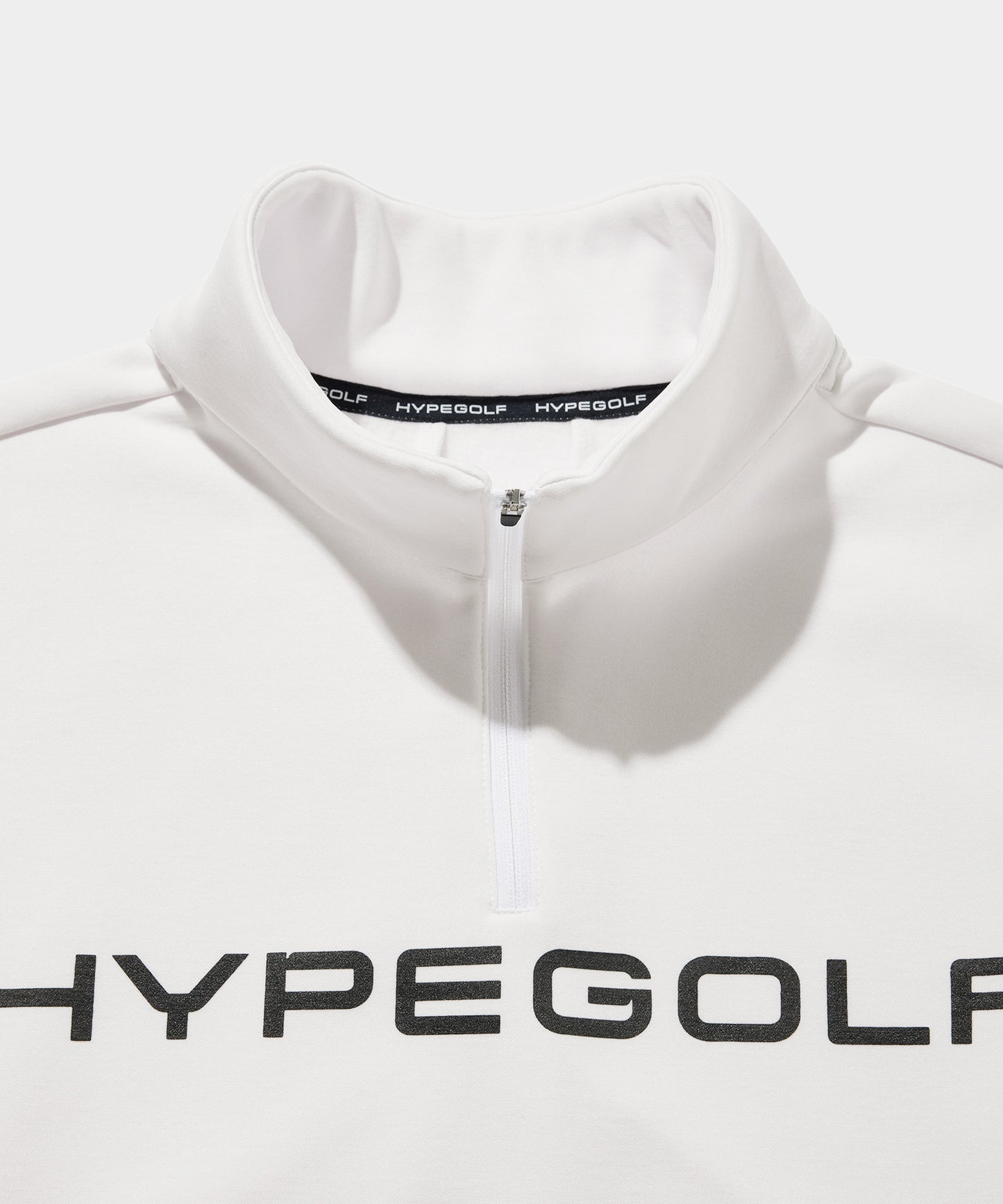 FLEECE HALF ZIP LONG SLEEVE SHIRTS WHITE